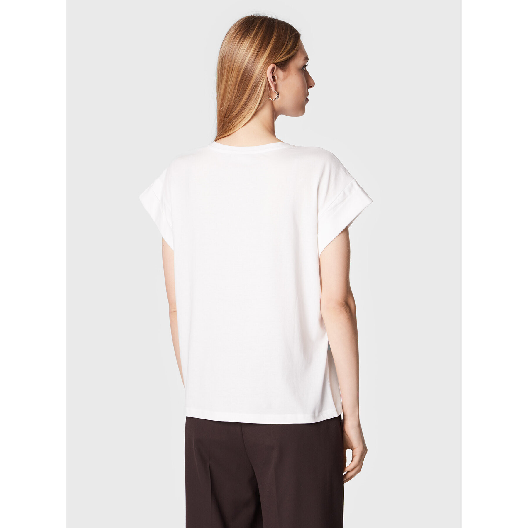 Moss Copenhagen Tricou Alva 16708 Alb Boxy Fit - Pled.ro