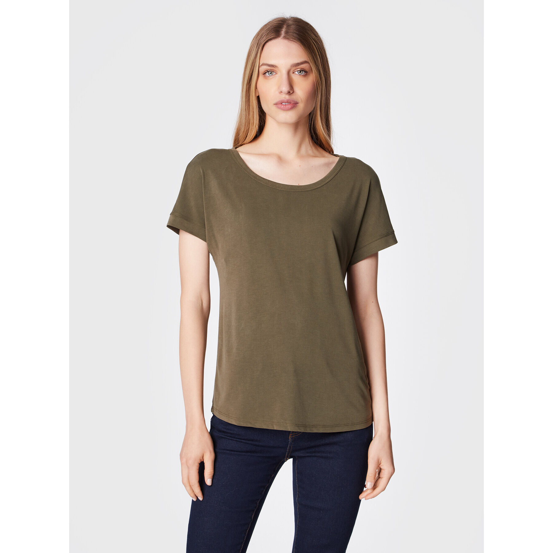 Moss Copenhagen Tricou Fenya Modal 15456 Verde Loose Fit - Pled.ro