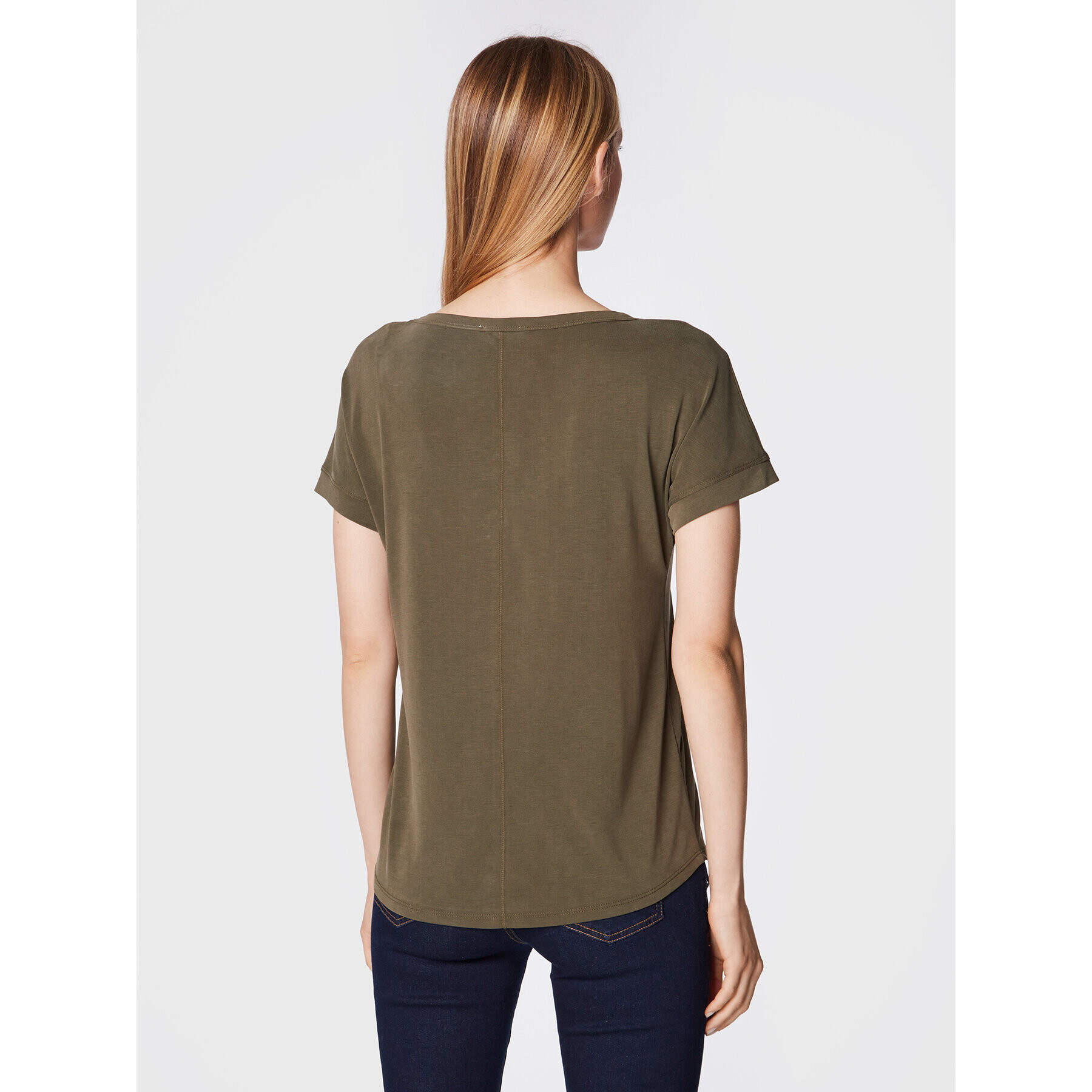 Moss Copenhagen Tricou Fenya Modal 15456 Verde Loose Fit - Pled.ro