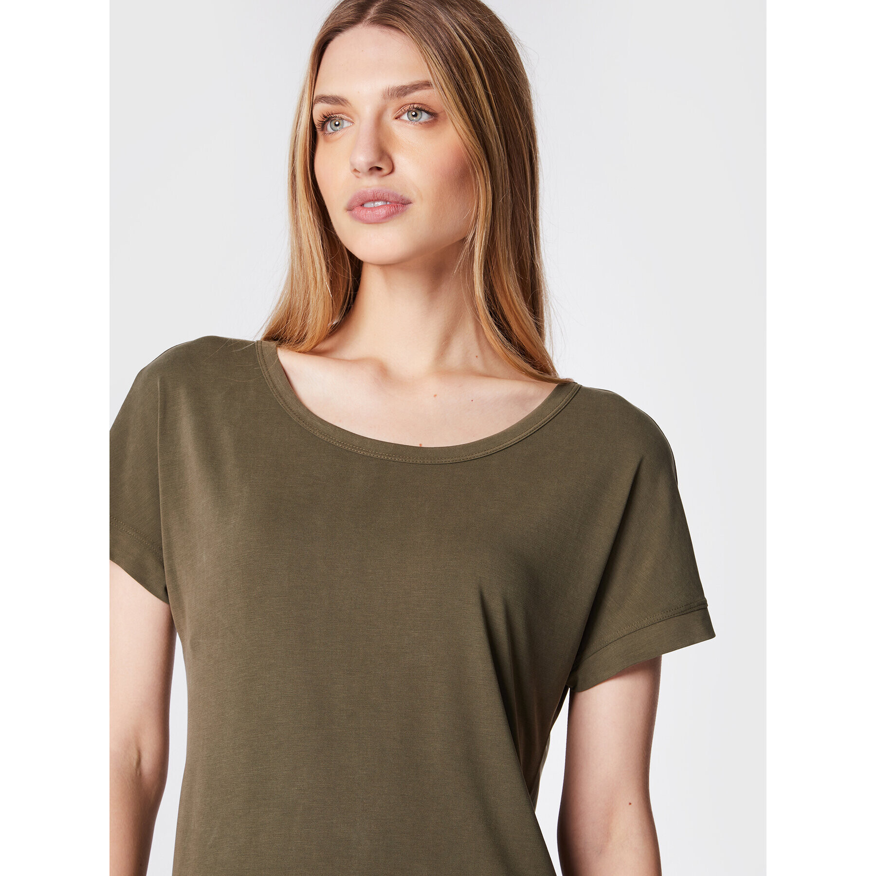 Moss Copenhagen Tricou Fenya Modal 15456 Verde Loose Fit - Pled.ro