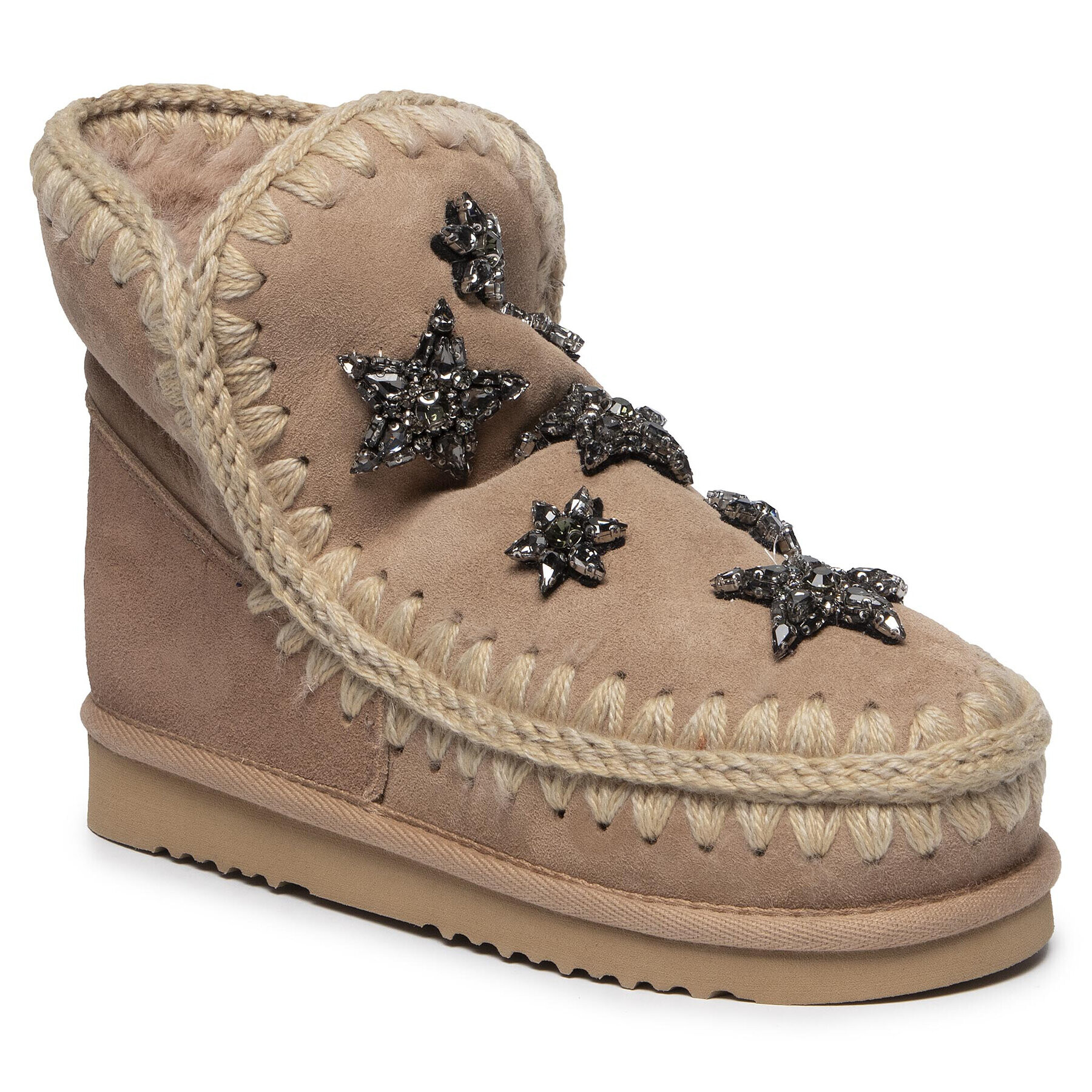 Mou Pantofi Eskimo 18 Crystal Stars Bej - Pled.ro