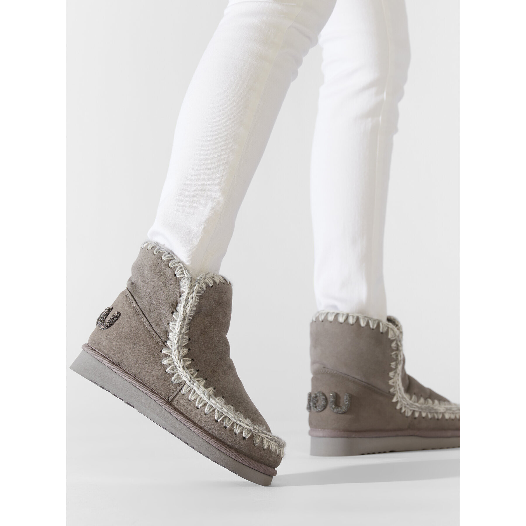 Mou Pantofi Eskimo 18 Glitter Logo Gri - Pled.ro