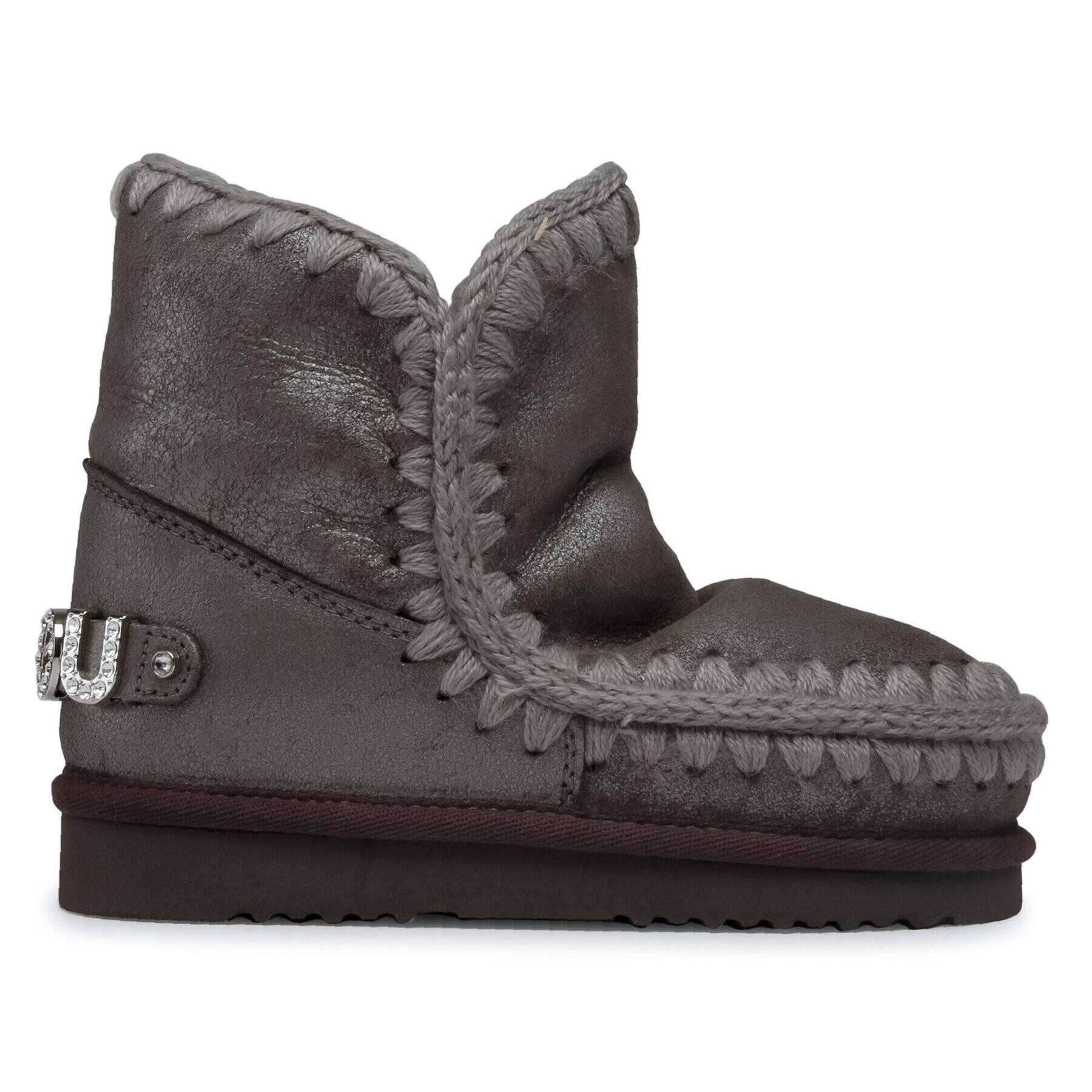 Mou Pantofi Eskimo 18 With Rhinestones Logo Argintiu - Pled.ro