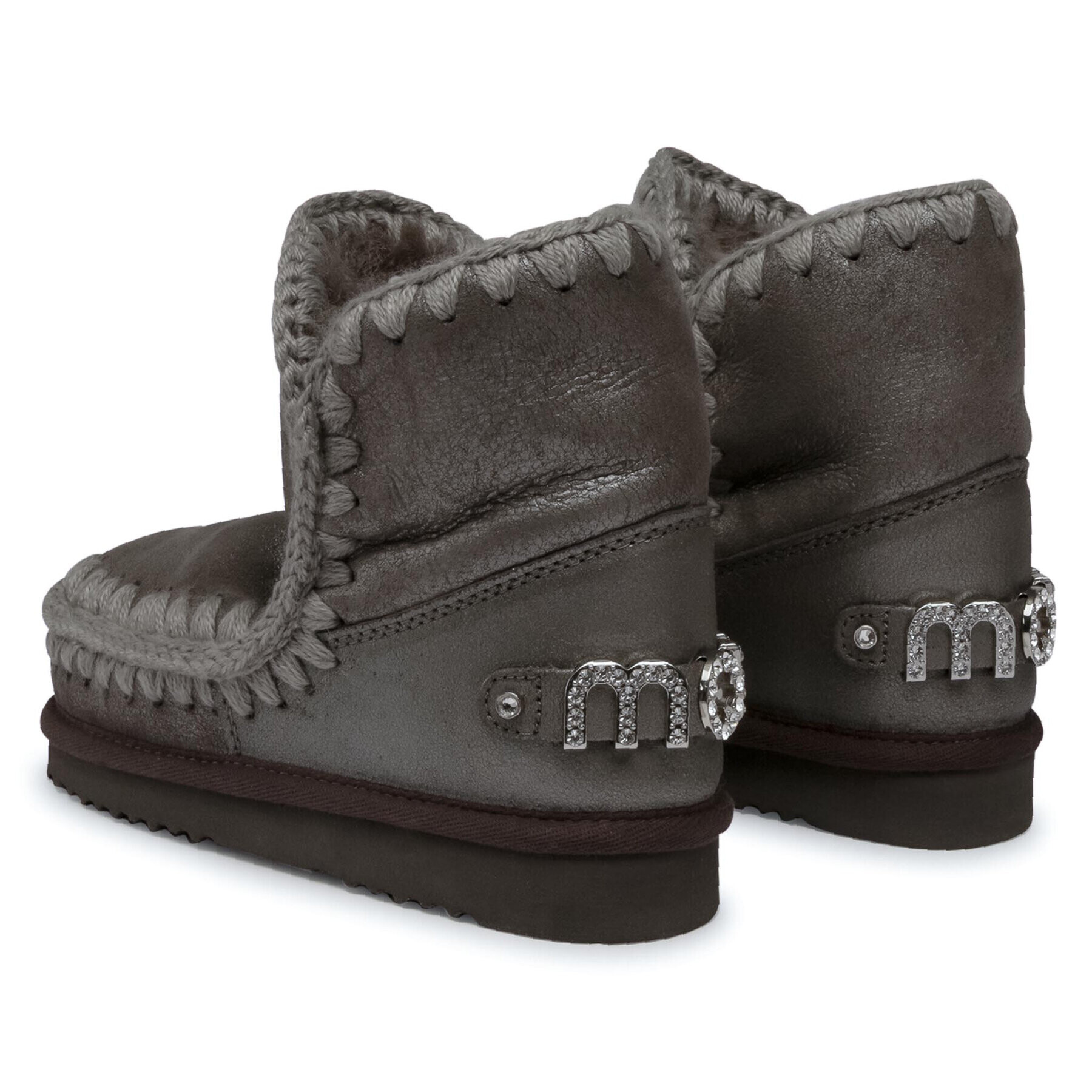 Mou Pantofi Eskimo 18 With Rhinestones Logo Argintiu - Pled.ro