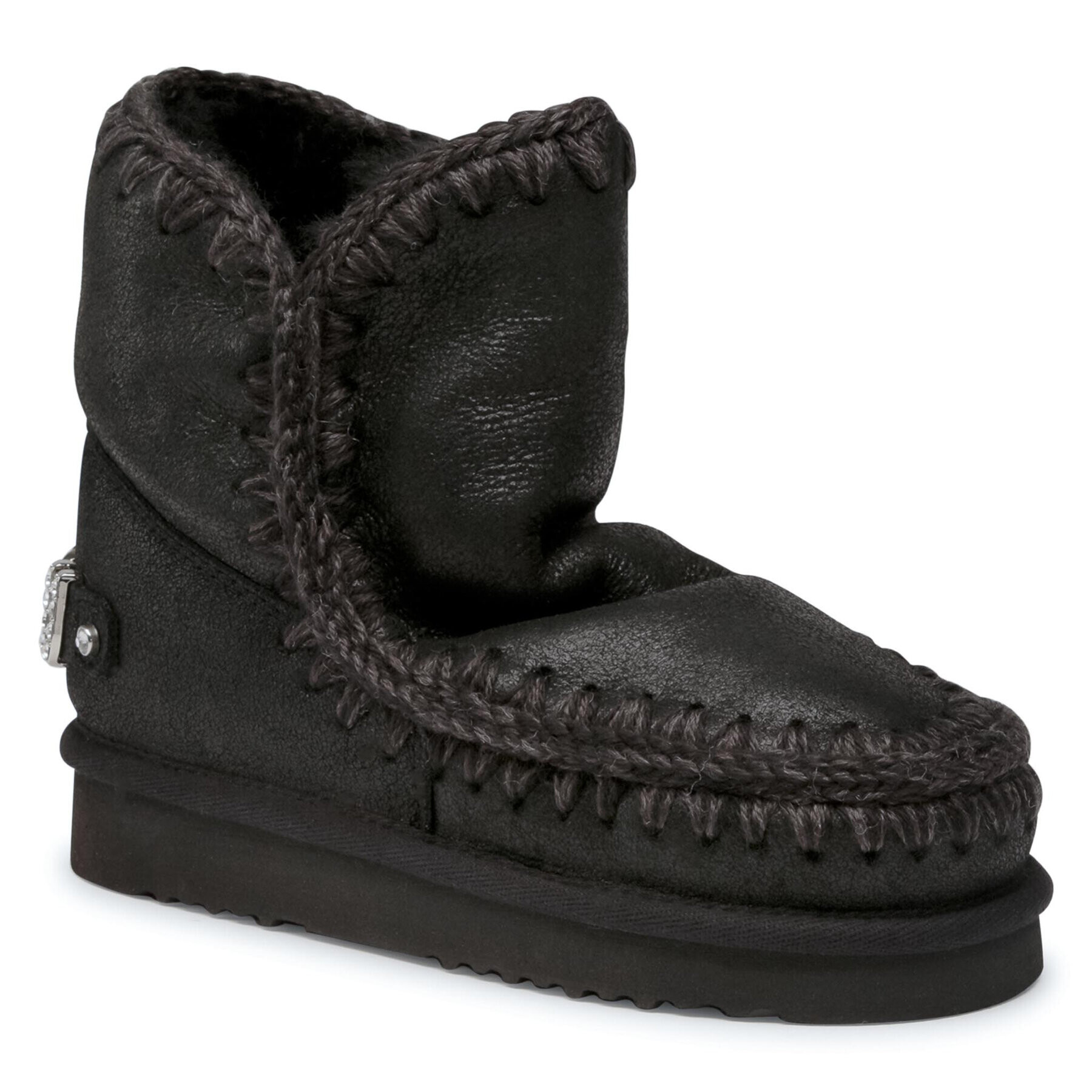 Mou Cizme de zăpadă Eskimo 18 With Rhinestones Logo Negru - Pled.ro