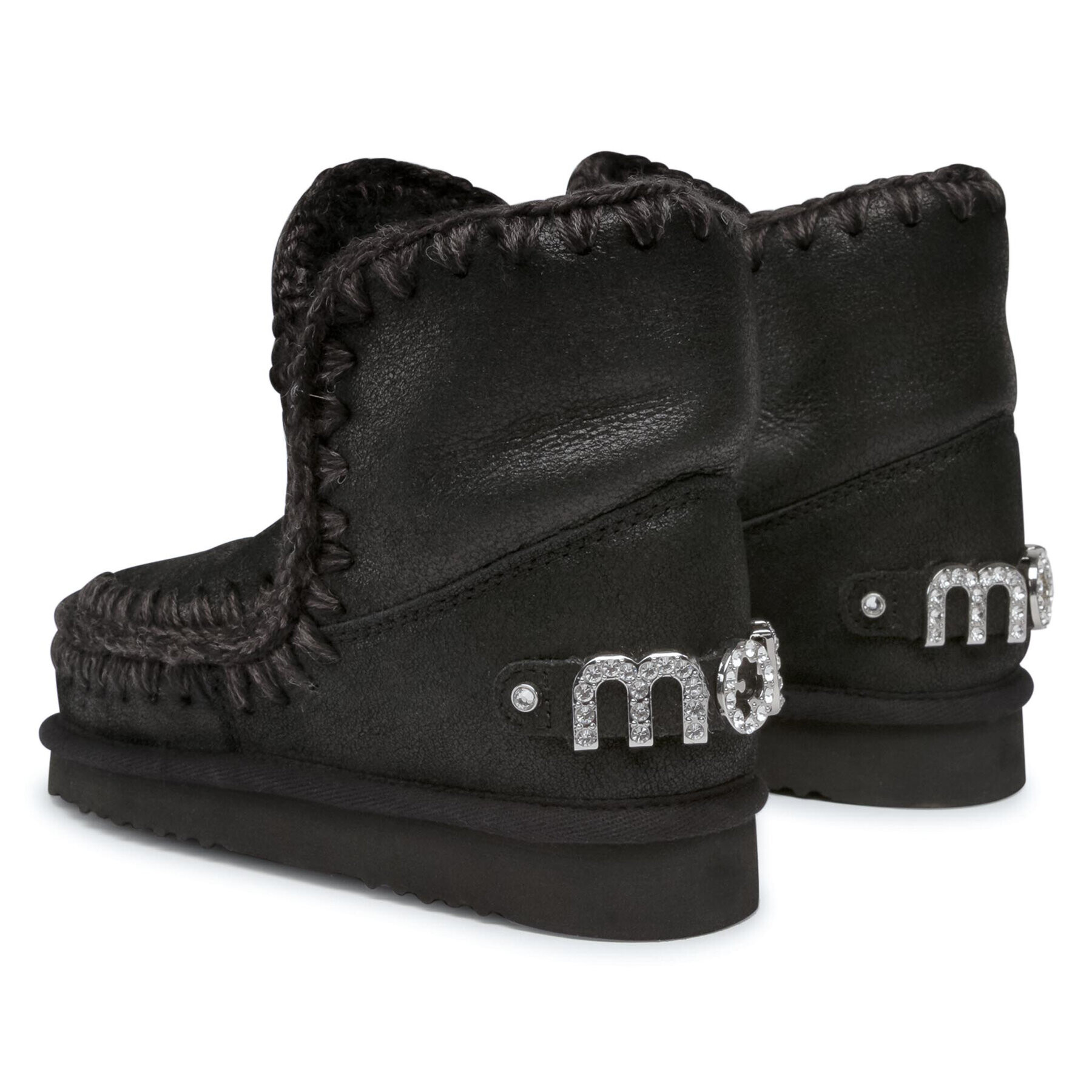 Mou Cizme de zăpadă Eskimo 18 With Rhinestones Logo Negru - Pled.ro