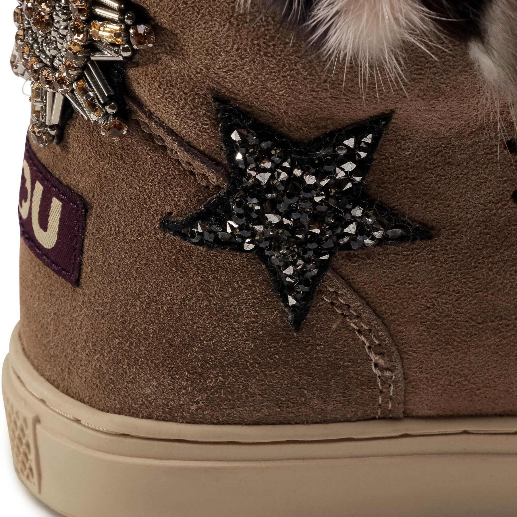 Mou Pantofi Eskimo Sneaker Star Patch&Mink FW111006A Maro - Pled.ro