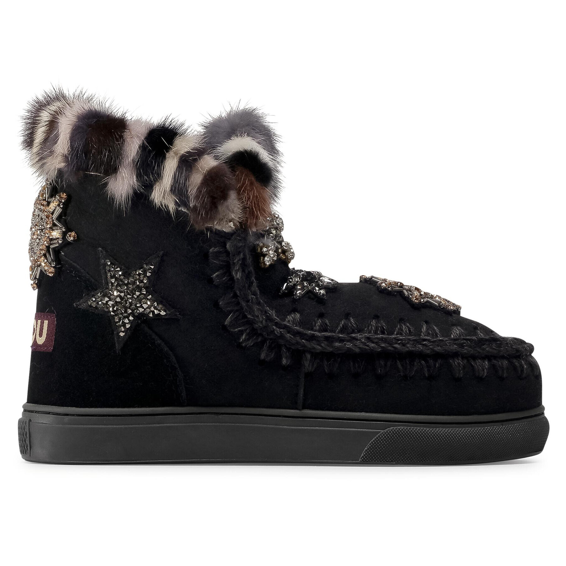 Mou Pantofi Eskimo Sneaker Star Patch&Mink FW111006A Negru - Pled.ro