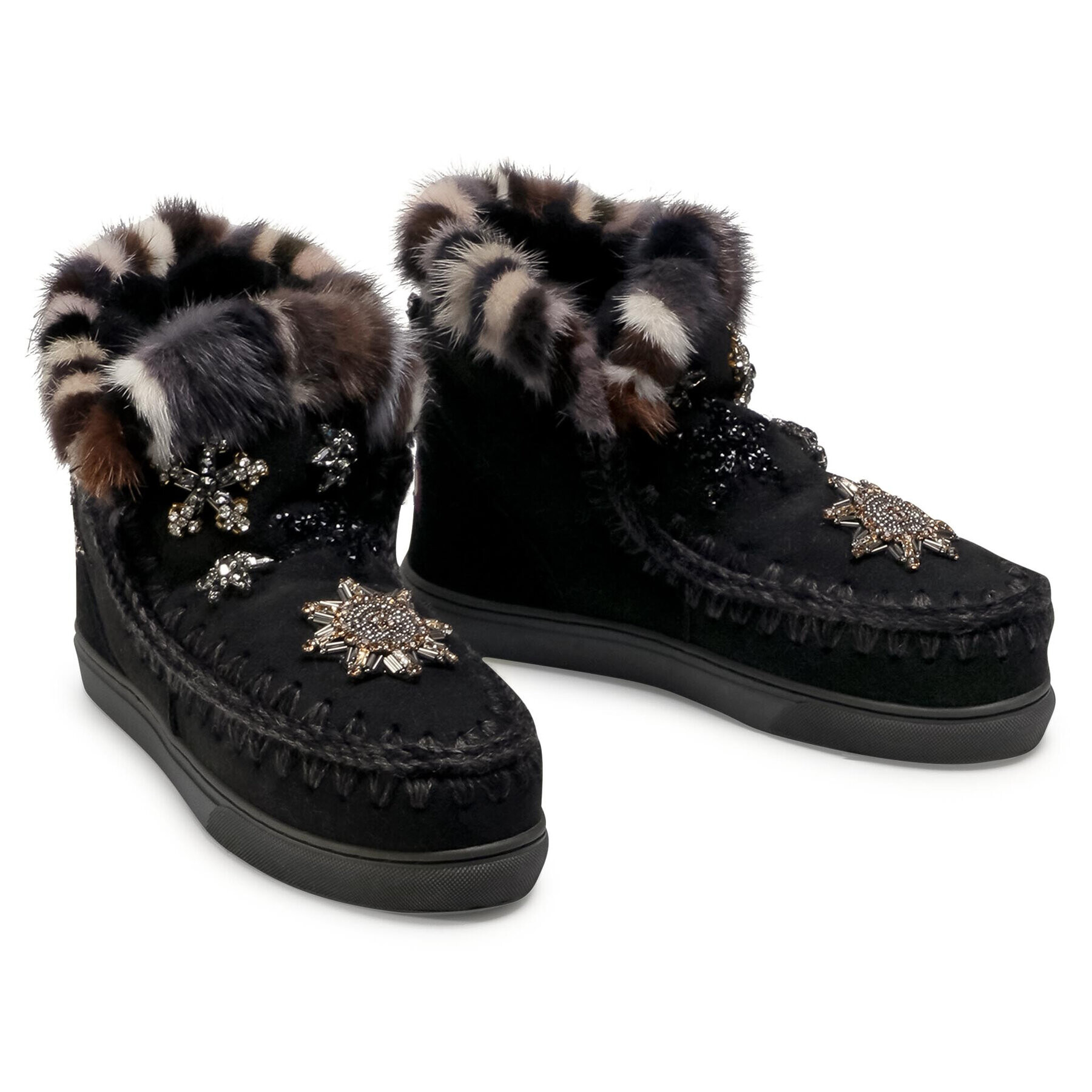 Mou Pantofi Eskimo Sneaker Star Patch&Mink FW111006A Negru - Pled.ro