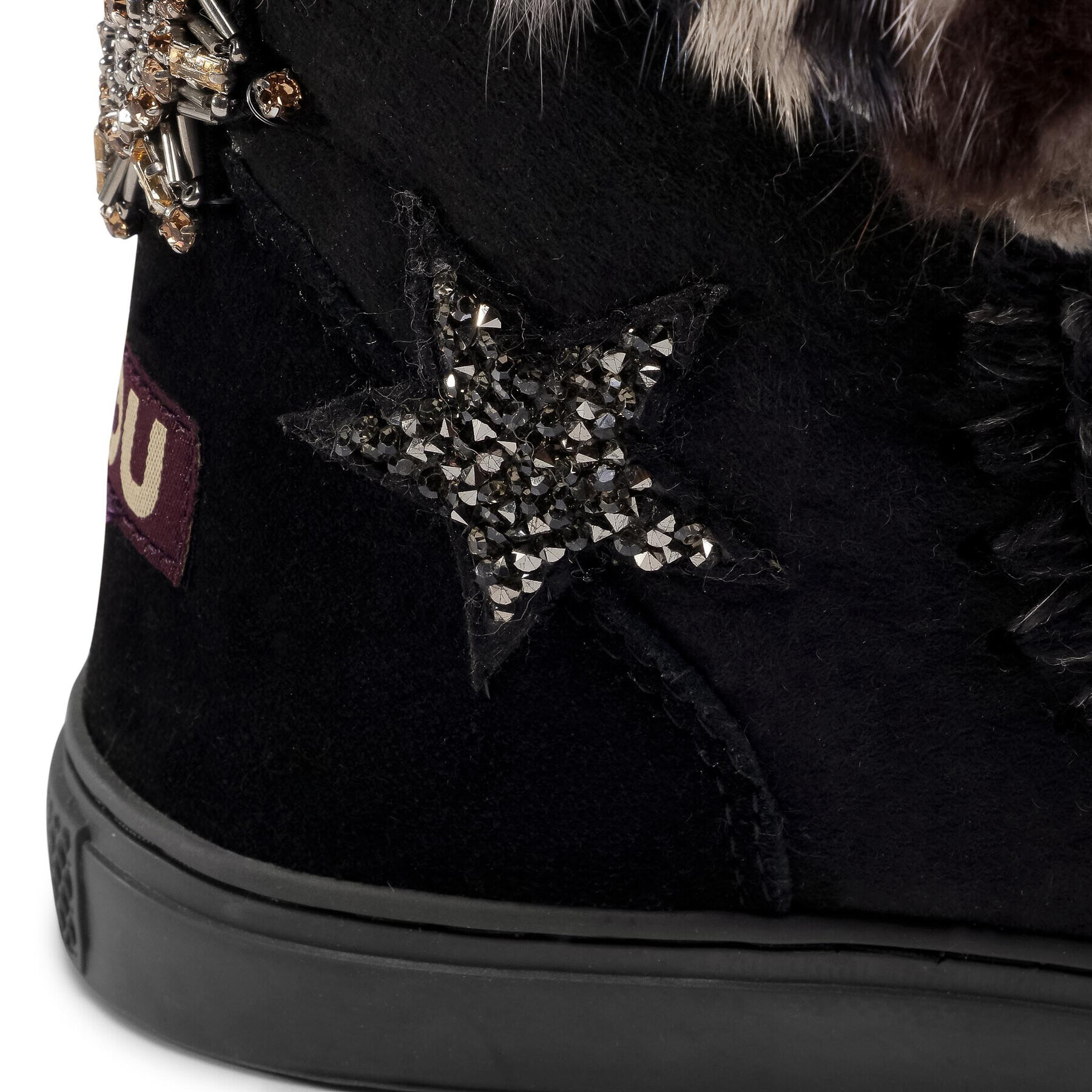 Mou Pantofi Eskimo Sneaker Star Patch&Mink FW111006A Negru - Pled.ro