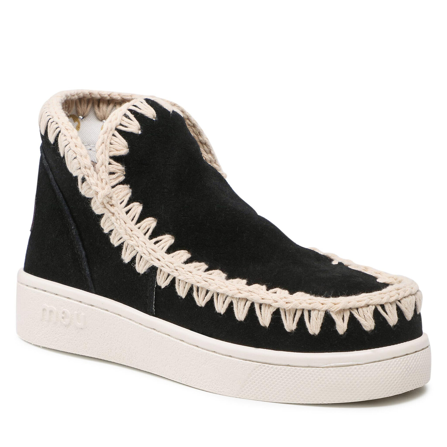 Mou Pantofi Summer Eskimo Sneaker Perforated Suede SW211000O Negru - Pled.ro