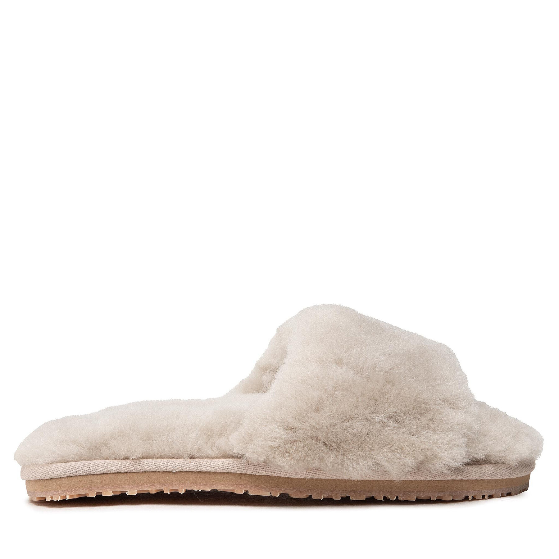 Mou Papuci de casă Sheepskin Fur Slide Slipper FW161001L Bej - Pled.ro