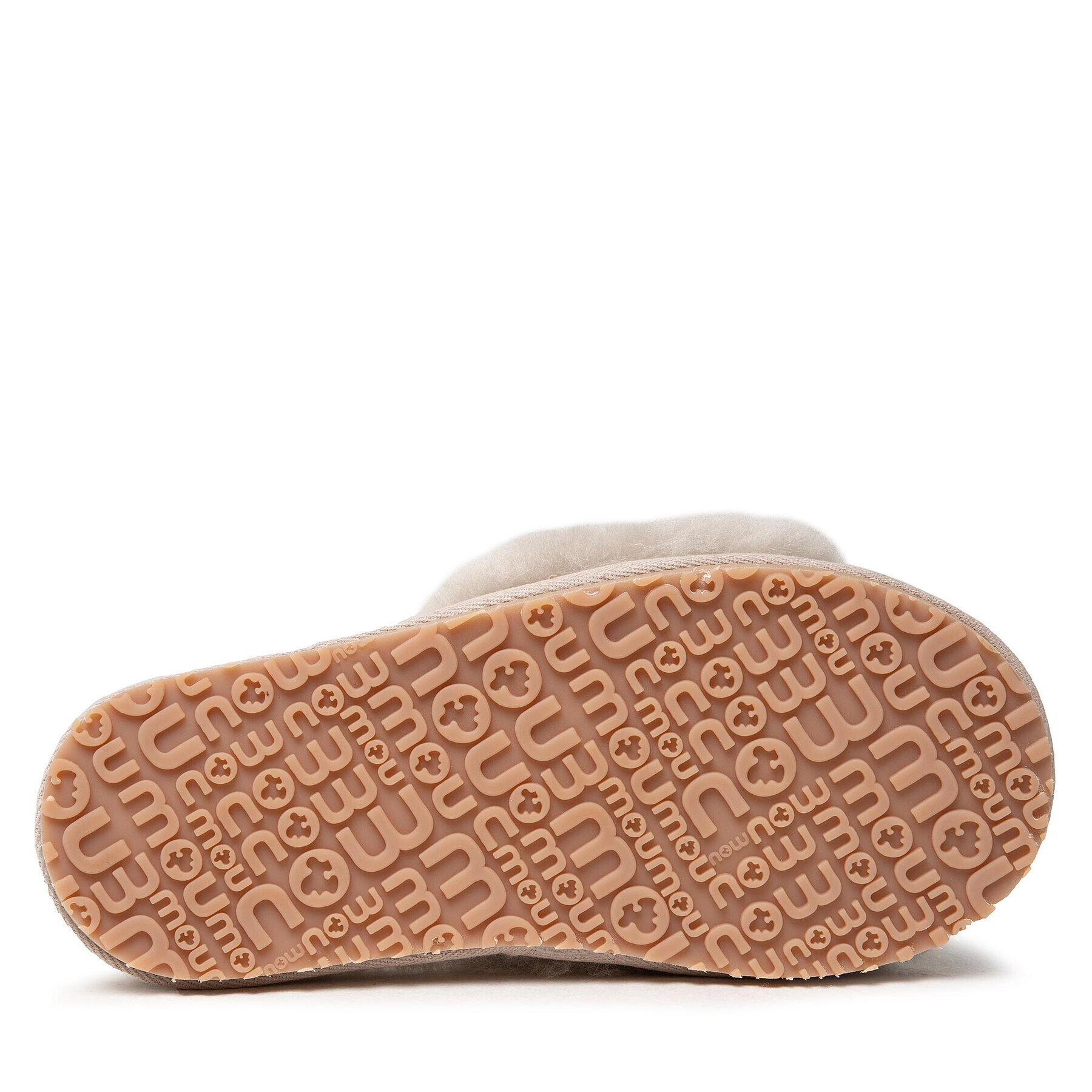 Mou Papuci de casă Sheepskin Fur Slide Slipper FW161001L Bej - Pled.ro