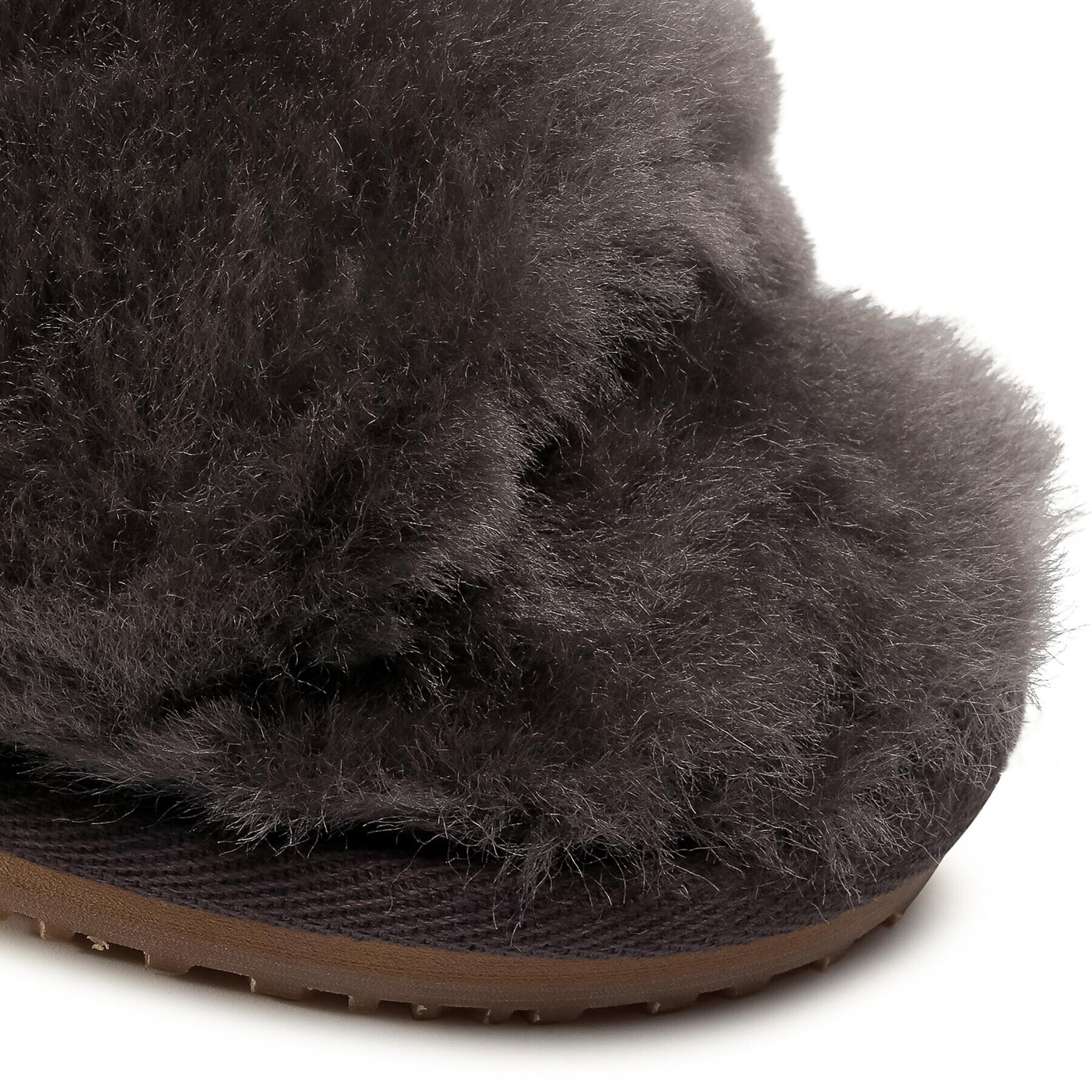 Mou Șlapi Sheepskin Fur Slide Slipper FW161001L Gri - Pled.ro