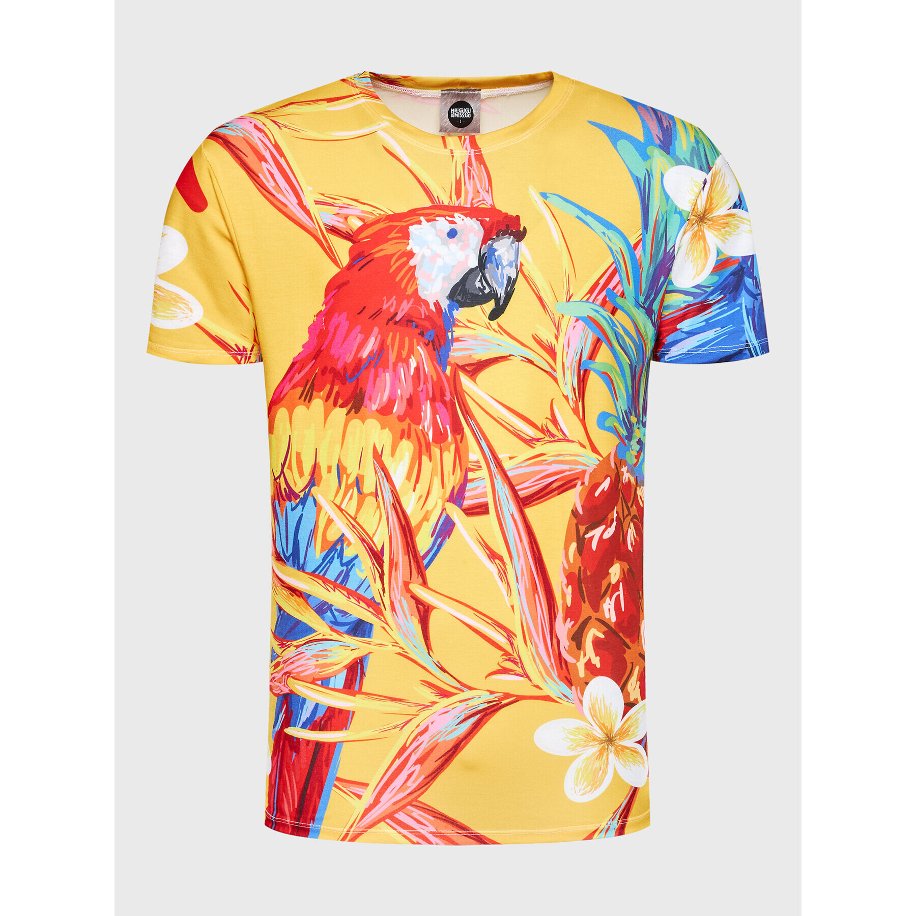 Mr. GUGU & Miss GO Tricou Unisex Paradise Parrots Colorat Regular Fit - Pled.ro