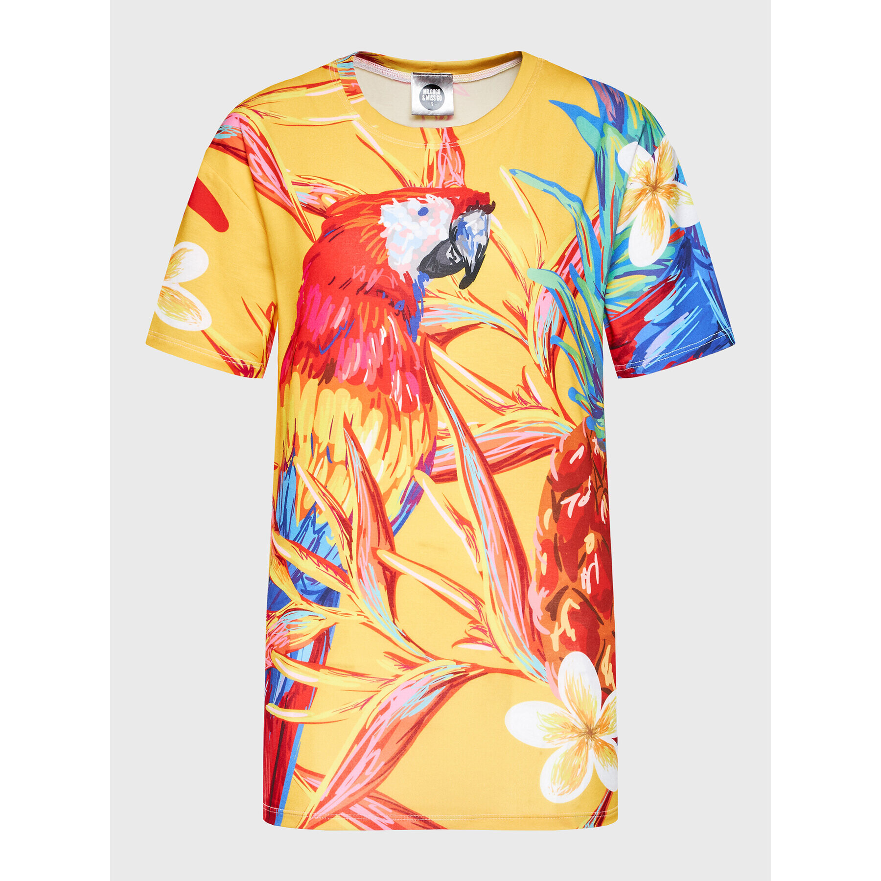 Mr. GUGU & Miss GO Tricou Unisex Paradise Parrots Colorat Regular Fit - Pled.ro