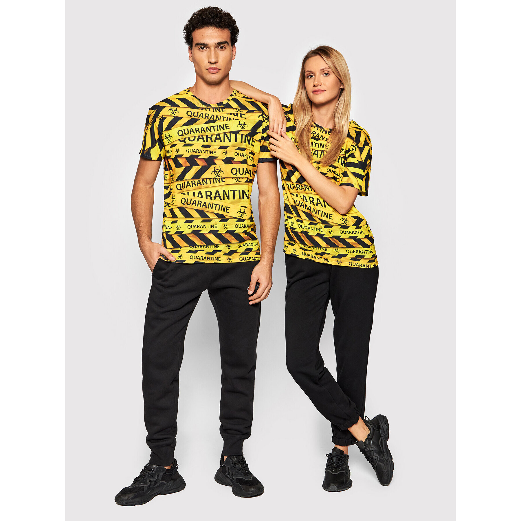 Mr. GUGU & Miss GO Tricou Unisex Quarantine Galben Regular Fit - Pled.ro