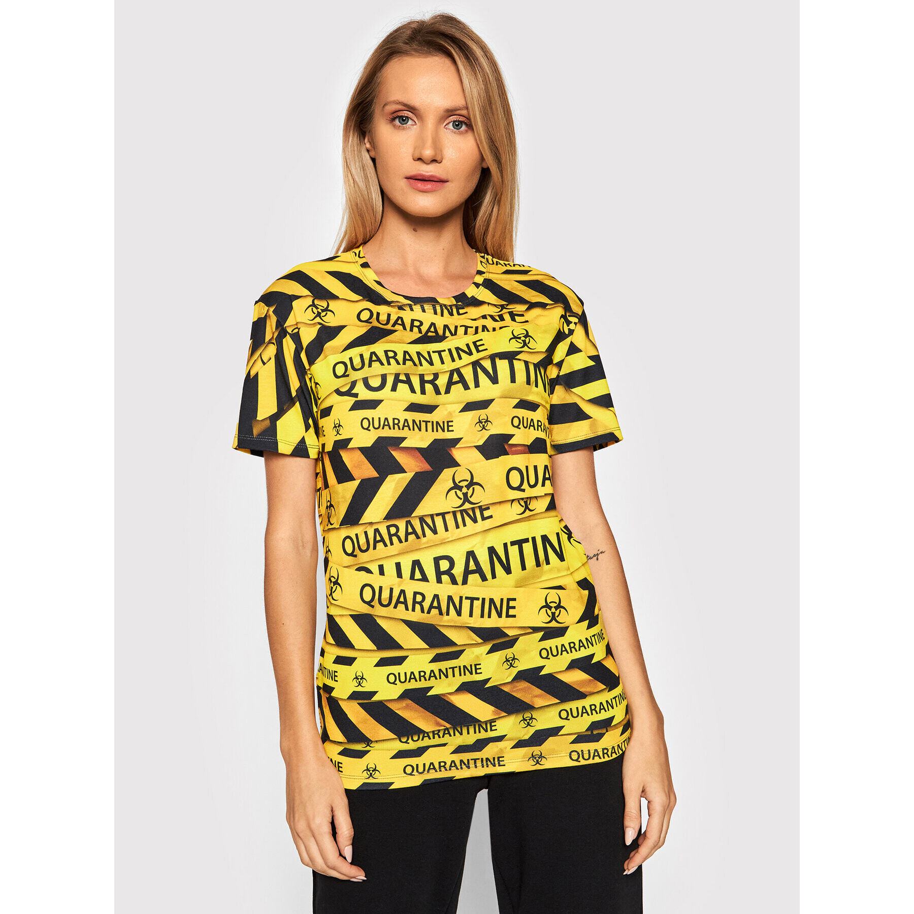 Mr. GUGU & Miss GO Tricou Unisex Quarantine Galben Regular Fit - Pled.ro