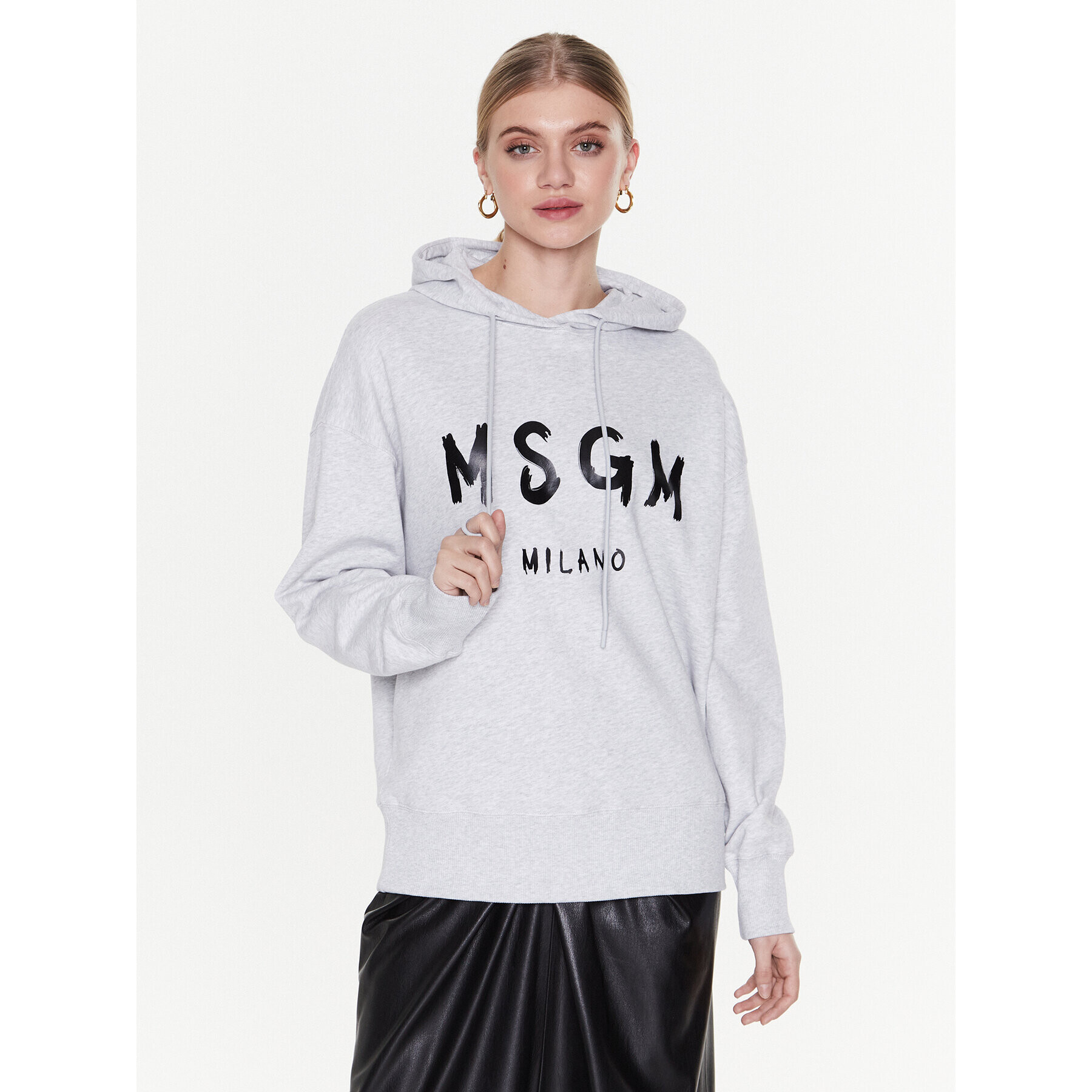 MSGM Bluză 2000MDM515 200003 Gri Regular Fit - Pled.ro