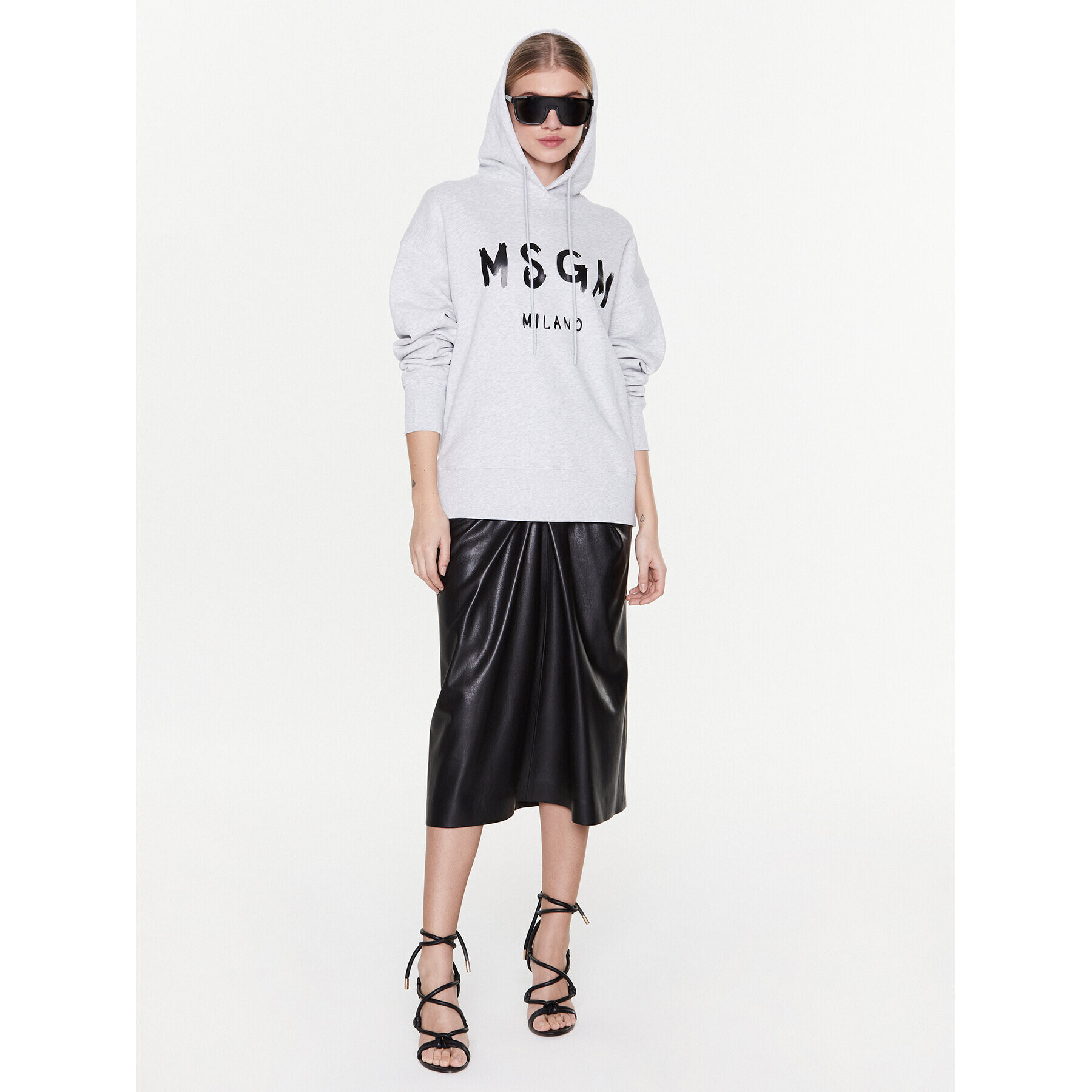 MSGM Bluză 2000MDM515 200003 Gri Regular Fit - Pled.ro