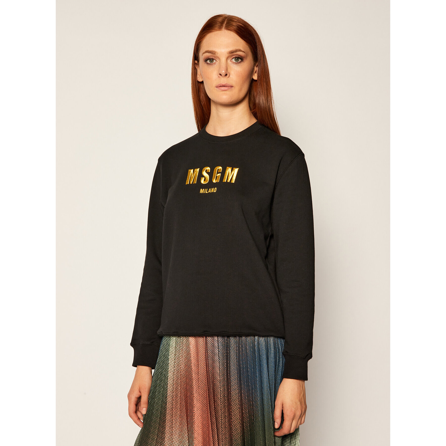 MSGM Bluză 2941MDM194 207799 Negru Regular Fit - Pled.ro