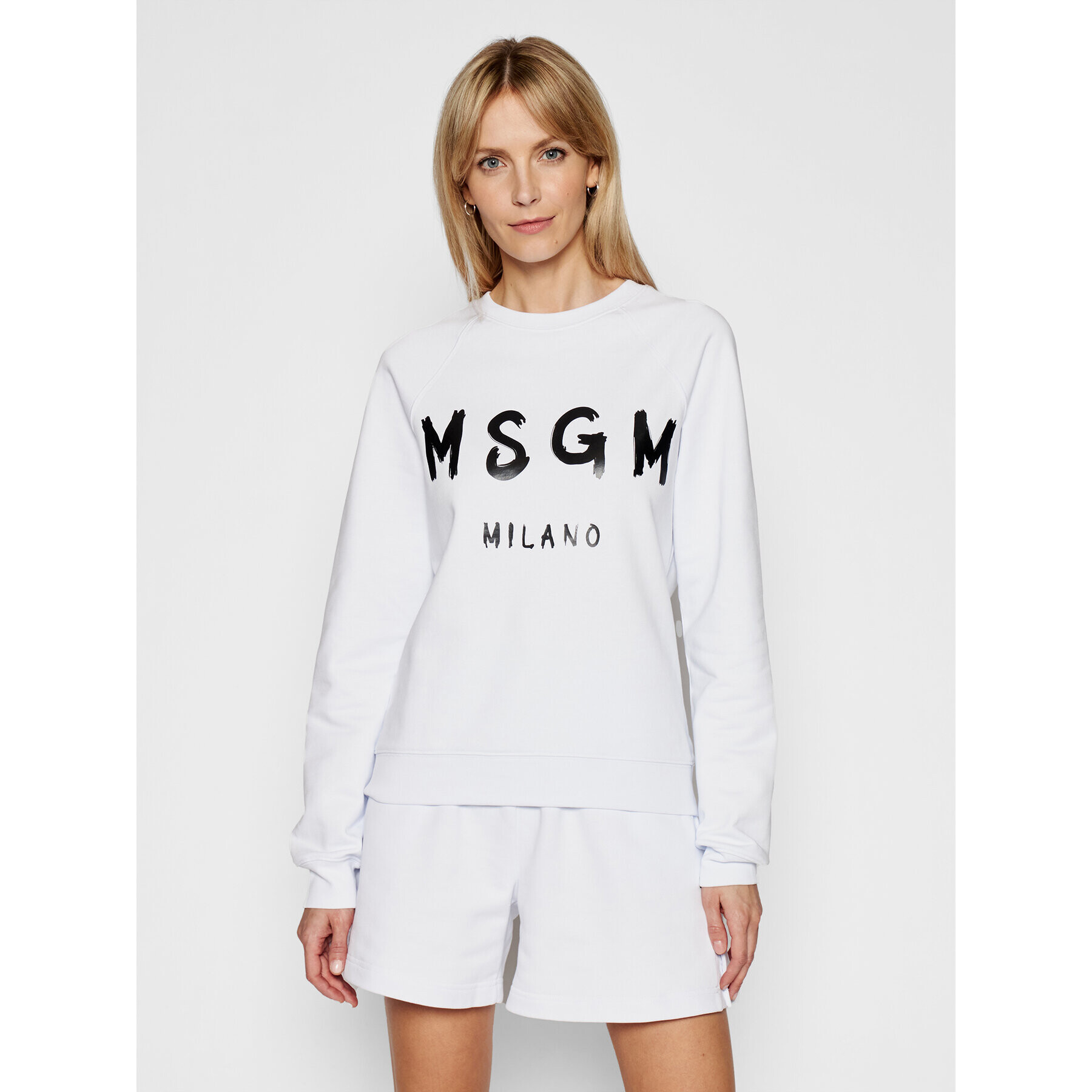 MSGM Bluză 3041MDM89 217299 Alb Regular Fit - Pled.ro