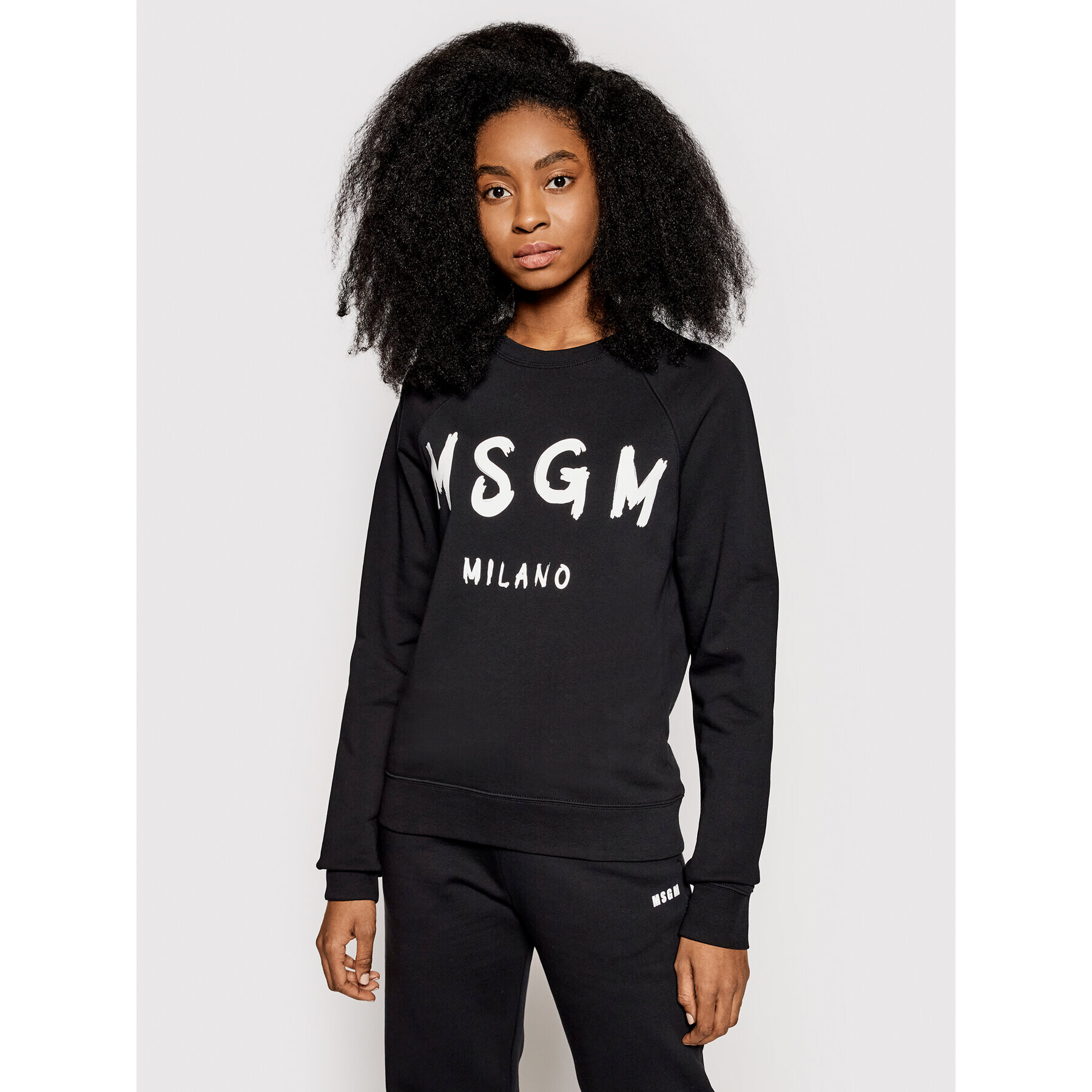 MSGM Bluză 3041MDM89 217299 Negru Regular Fit - Pled.ro