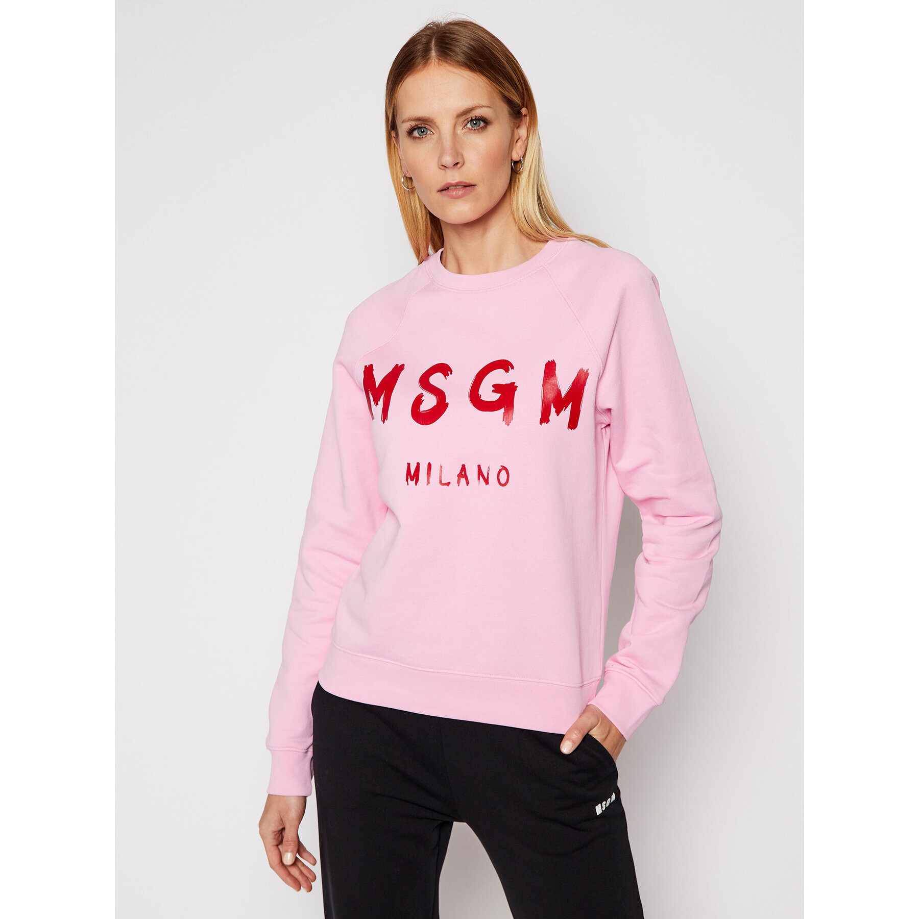 MSGM Bluză 3041MDM89 217299 Roz Regular Fit - Pled.ro