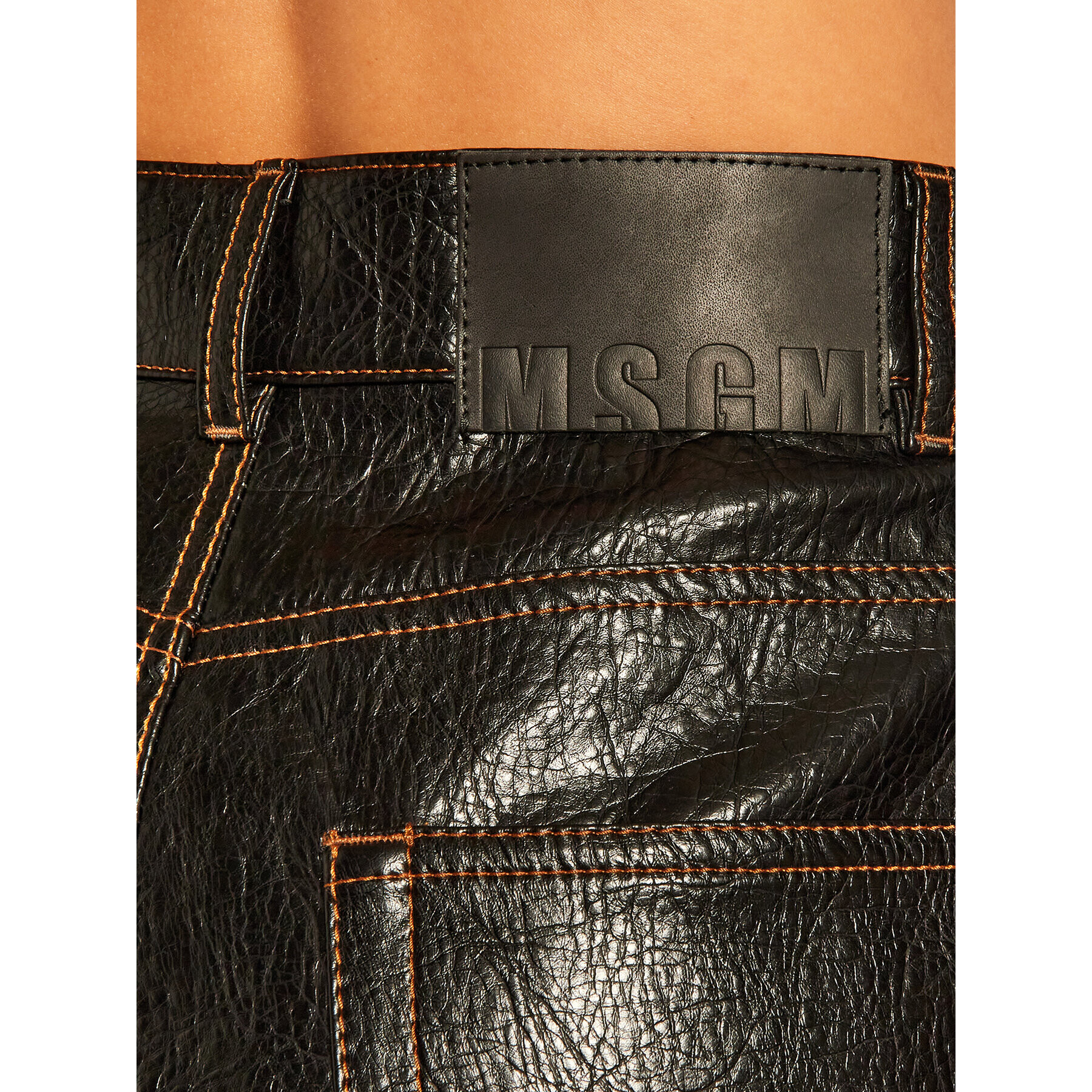 MSGM Fustă de blugi 2941MDD22 207670 Negru Regular Fit - Pled.ro