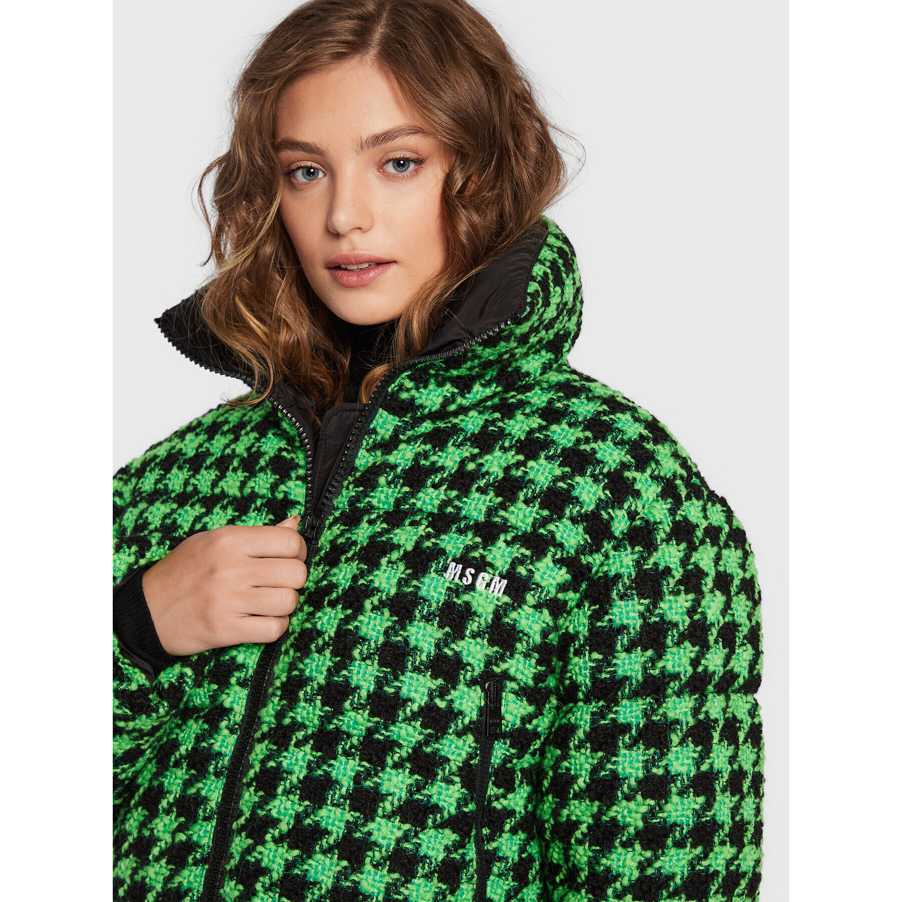 MSGM Geacă de iarnă 3341MDH27X 227607 Verde Regular Fit - Pled.ro