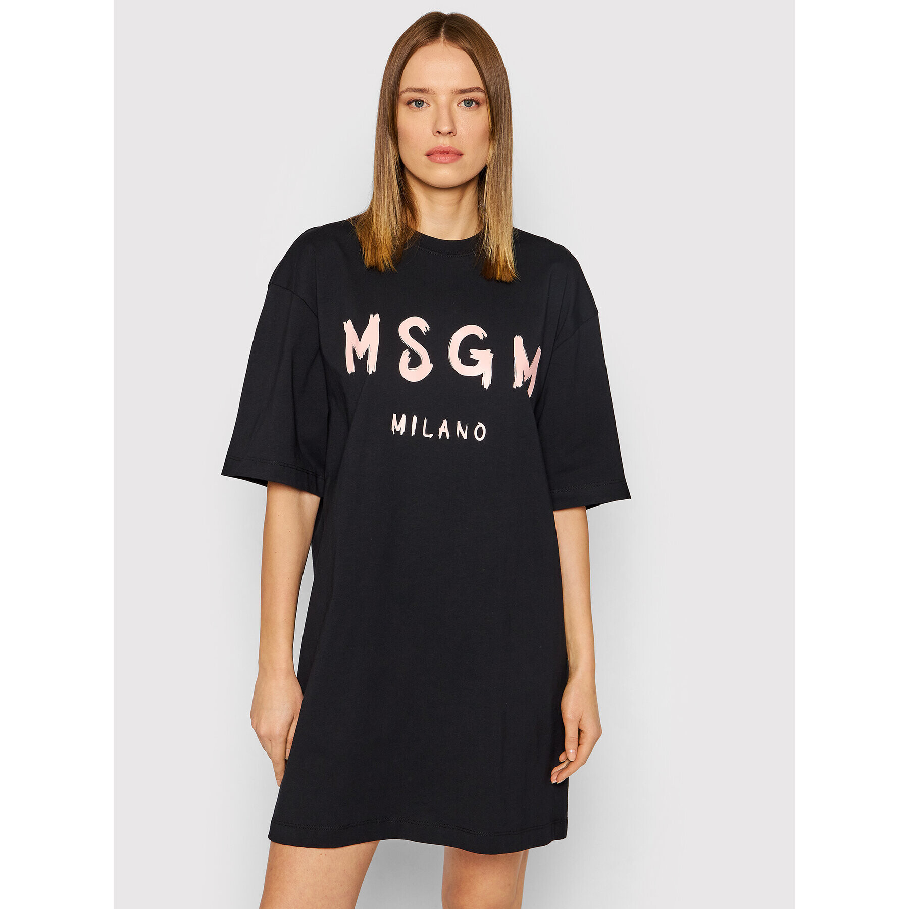 MSGM Rochie de zi 3241MDA510 227298 Negru Relaxed Fit - Pled.ro