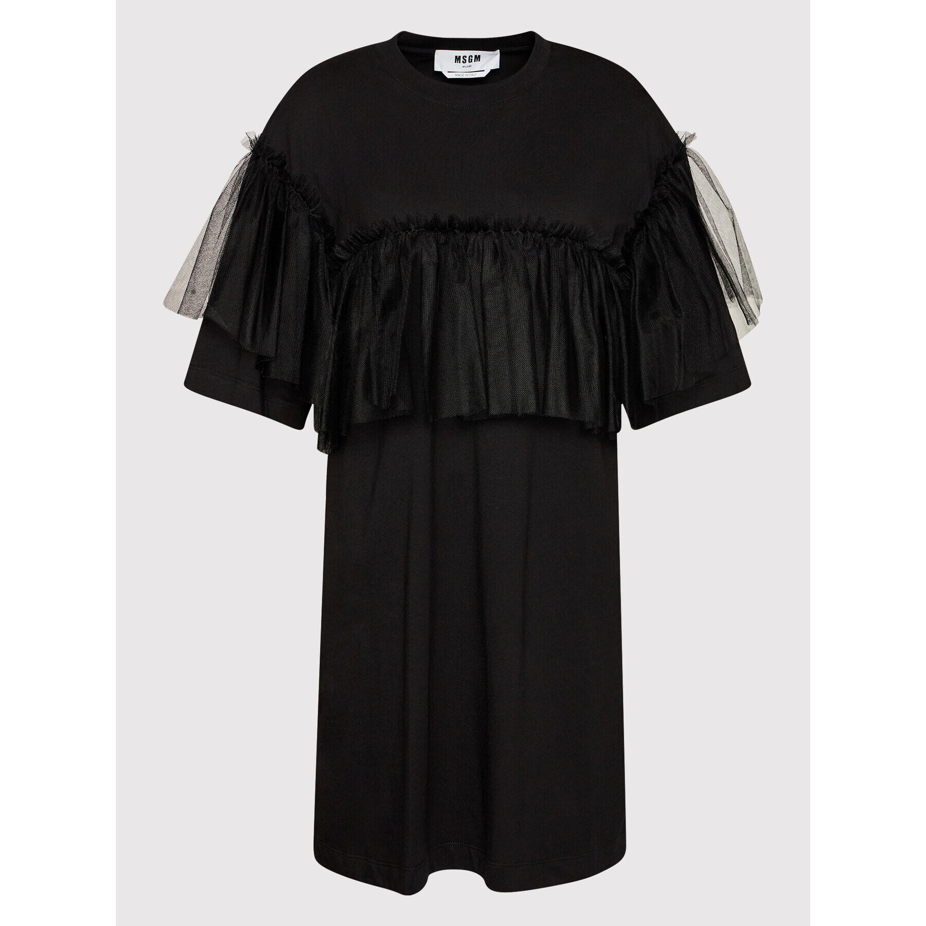 MSGM Rochie de zi 3241MDA79 227298 Negru Relaxed Fit - Pled.ro