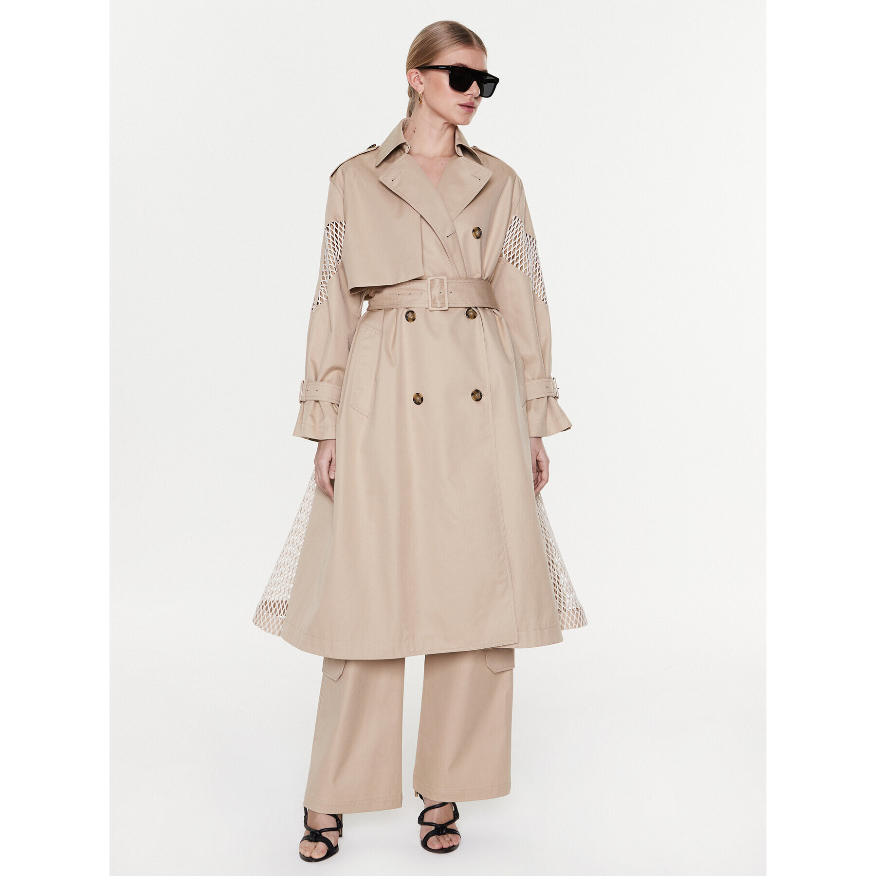 MSGM Trench 3441MDC04Y 237104 Bej Regular Fit - Pled.ro