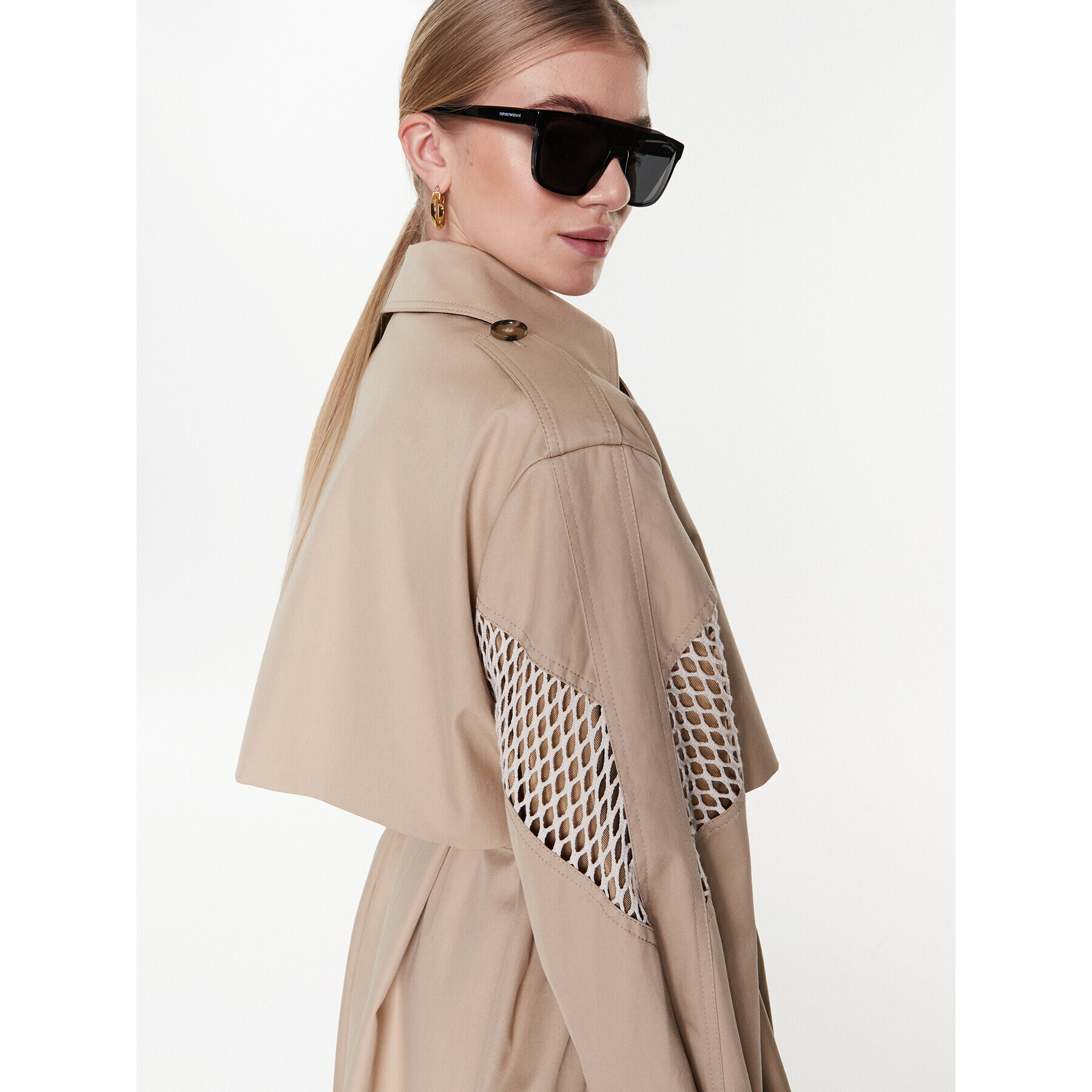 MSGM Trench 3441MDC04Y 237104 Bej Regular Fit - Pled.ro