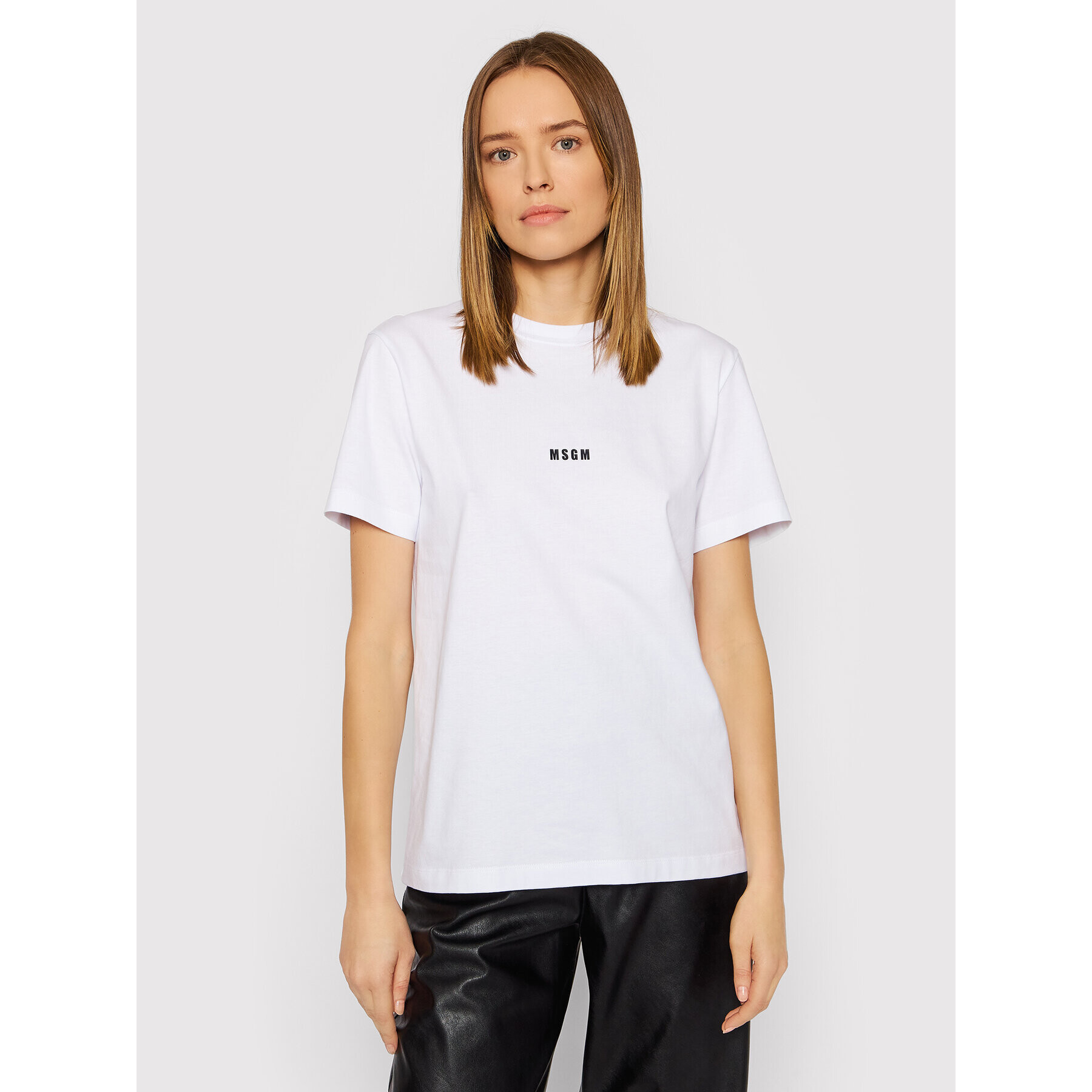 MSGM Tricou 2000MDM500 200002 Alb Regular Fit - Pled.ro