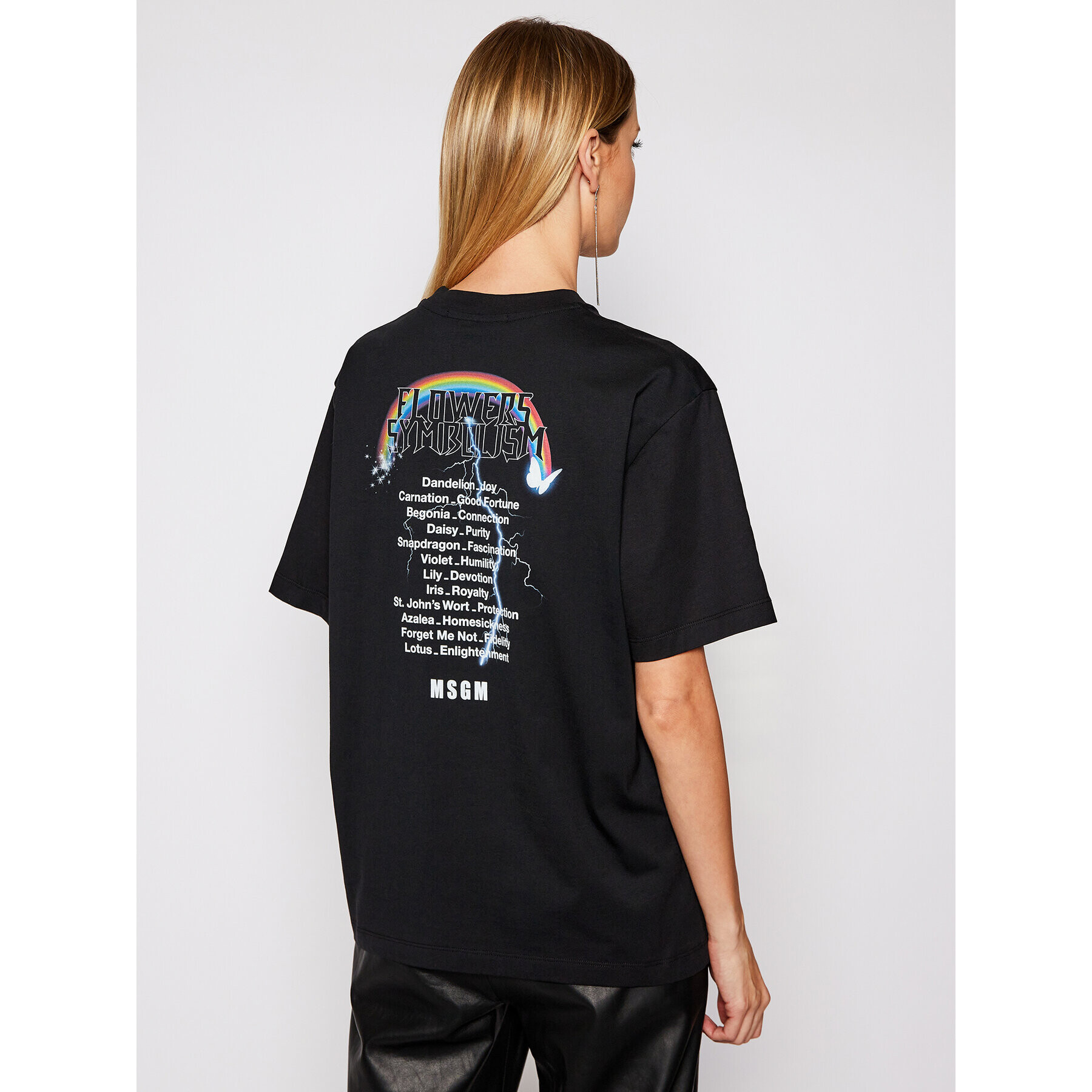 MSGM Tricou 3041MDM164 217298 Negru Regular Fit - Pled.ro