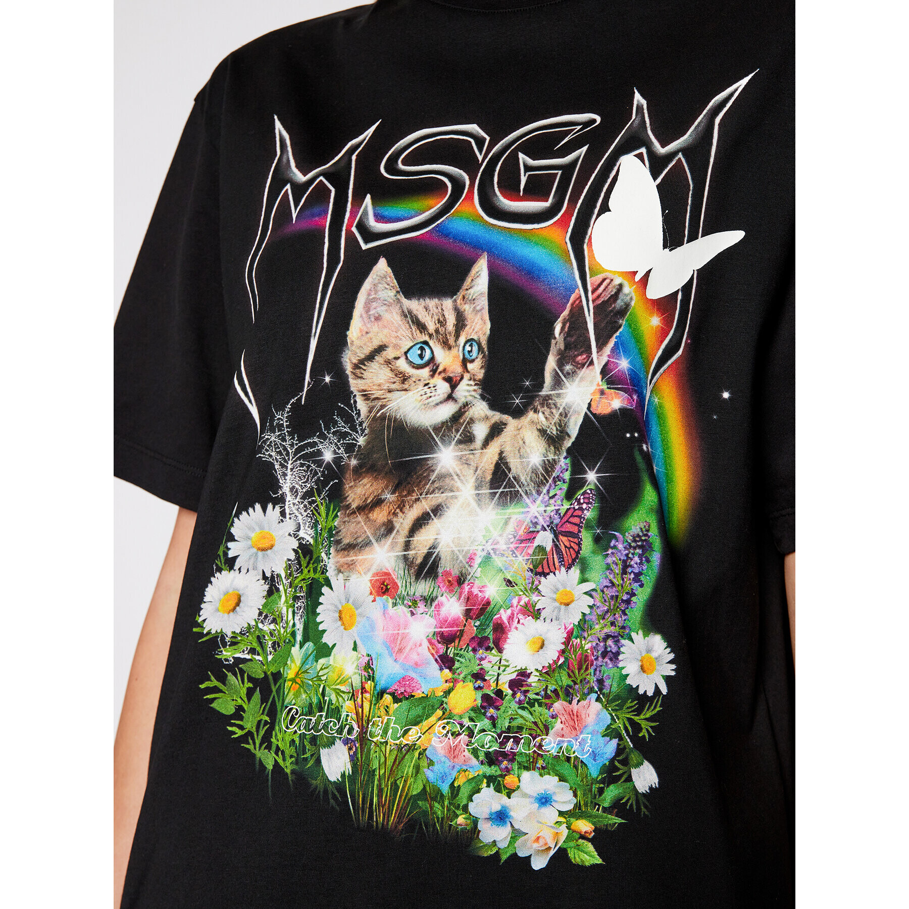 MSGM Tricou 3041MDM164 217298 Negru Regular Fit - Pled.ro