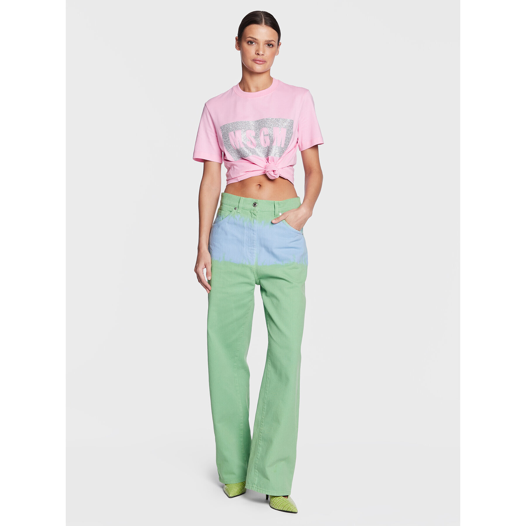 MSGM Tricou 3441MDM520G 237002 Roz Regular Fit - Pled.ro