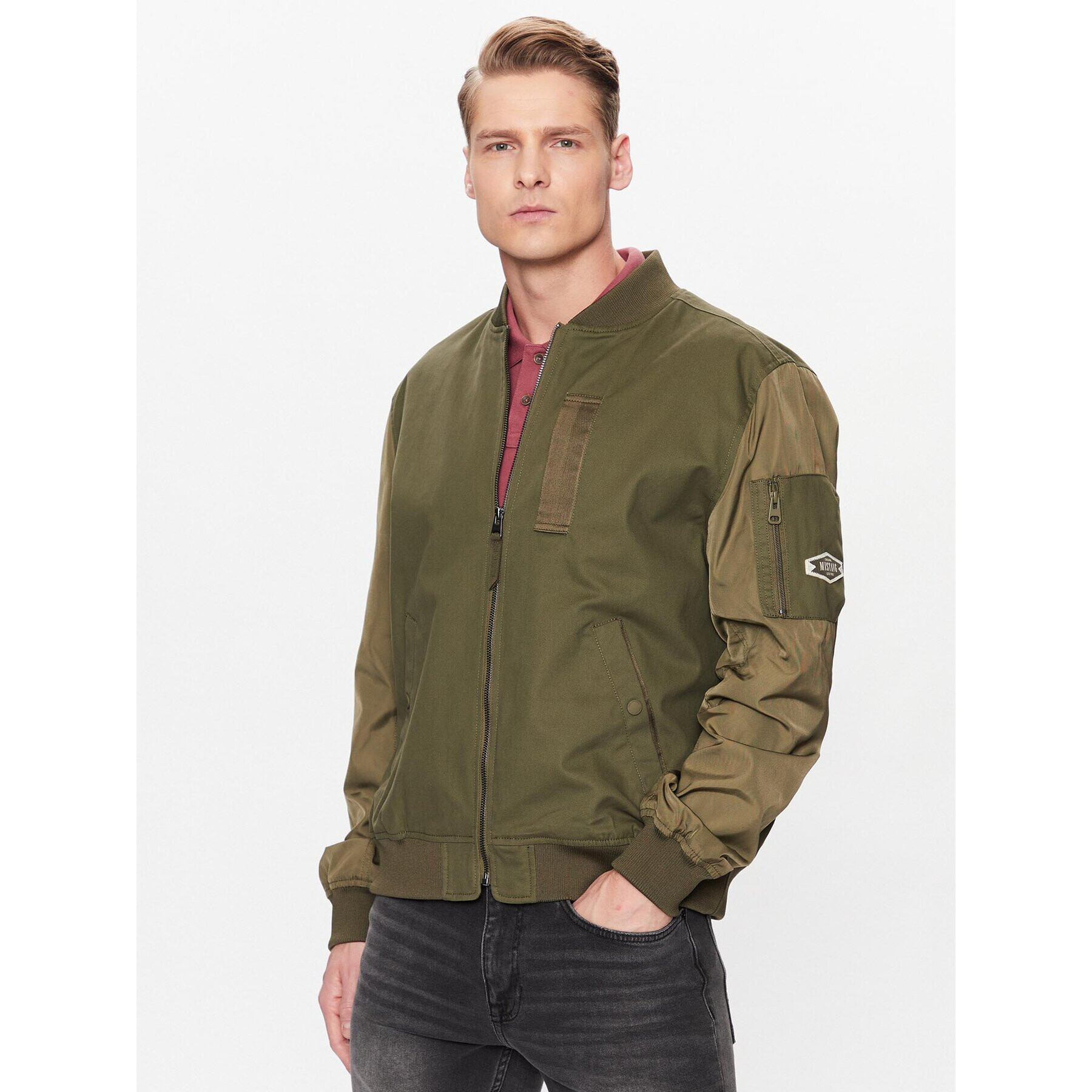 Mustang Geacă bomber Daniel 1013497 Verde Regular Fit - Pled.ro