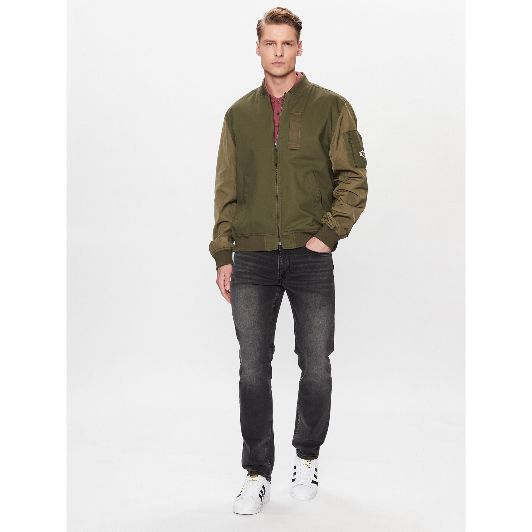 Mustang Geacă bomber Daniel 1013497 Verde Regular Fit - Pled.ro