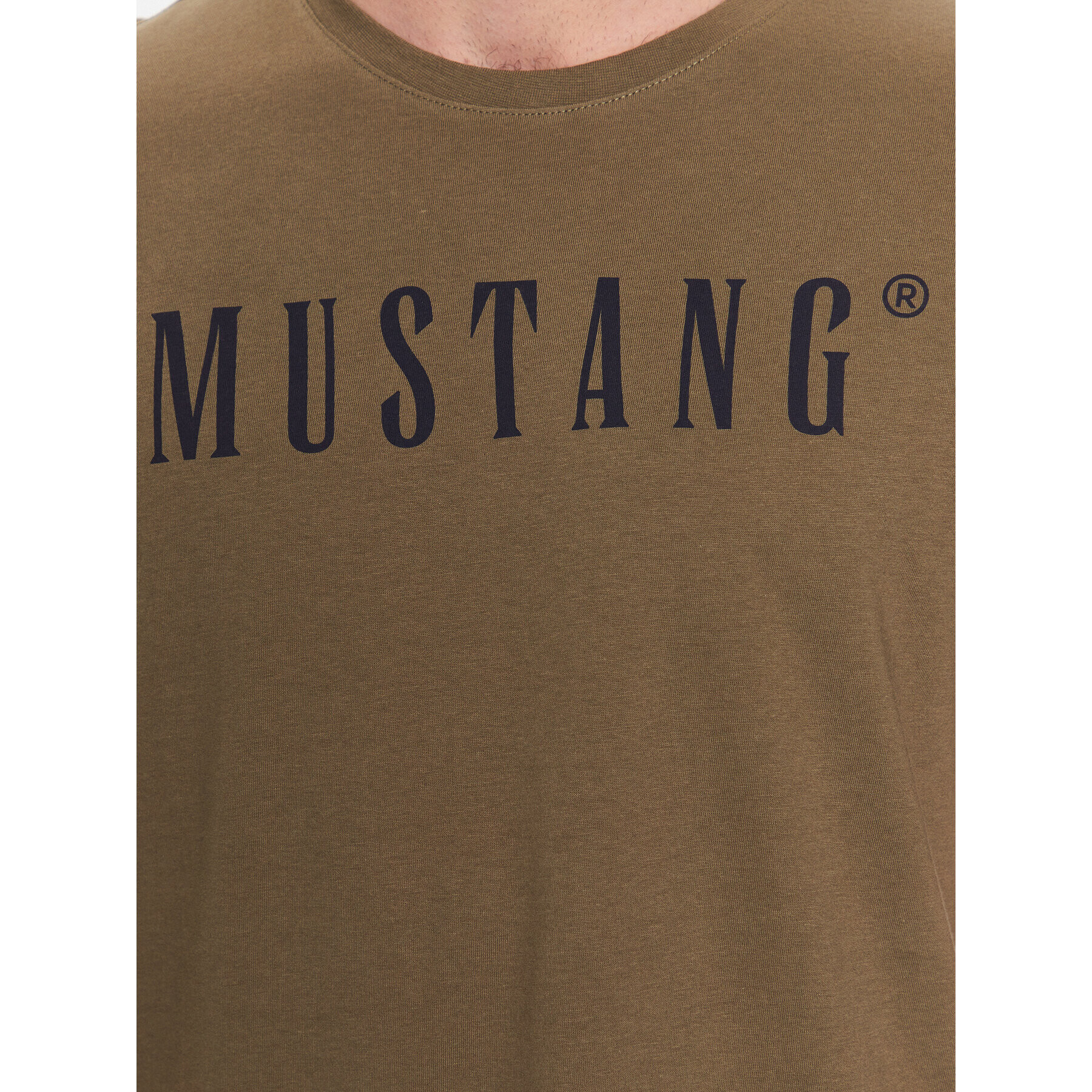 Mustang Tricou Alex 1013221 Verde Regular Fit - Pled.ro