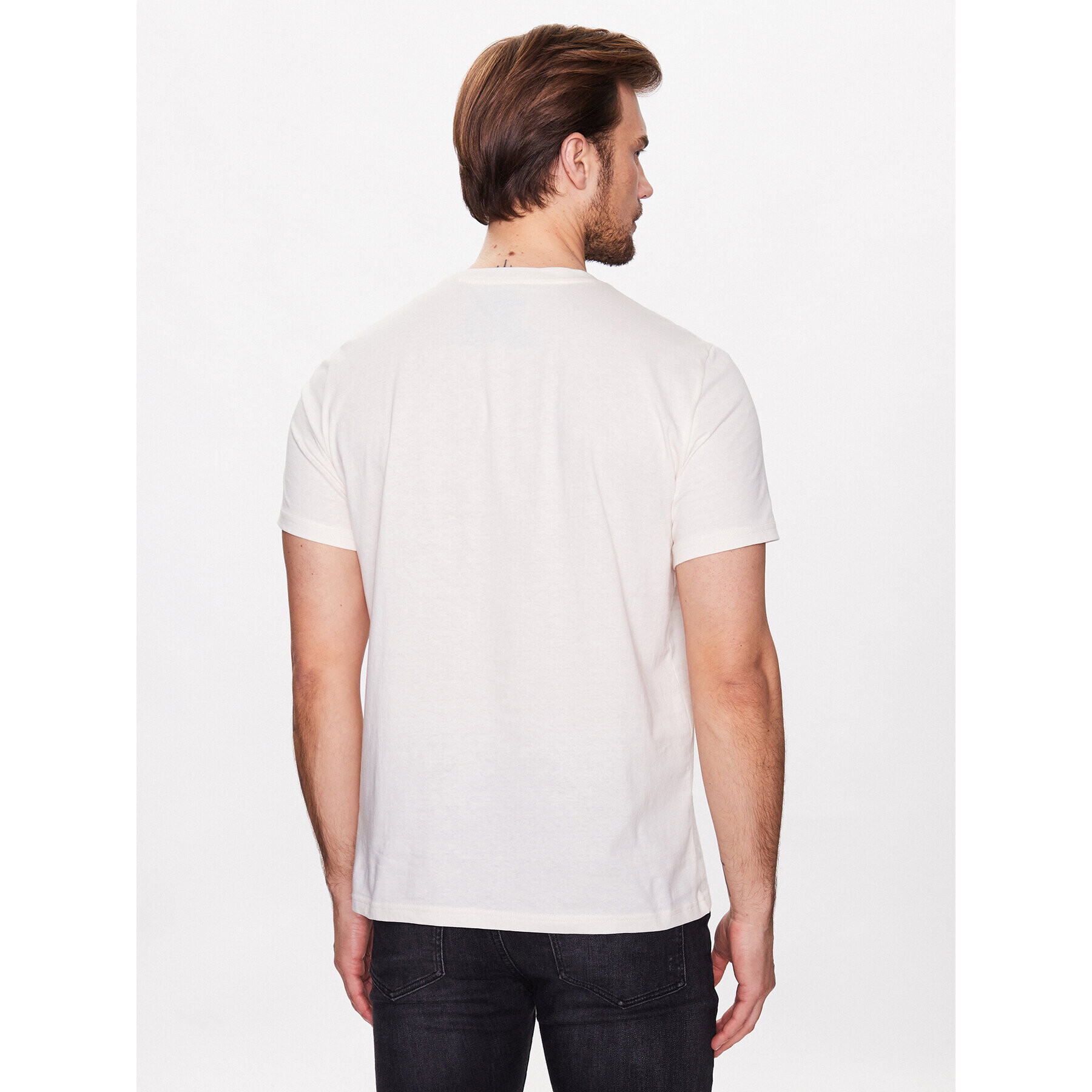 Mustang Tricou Alex C 1013549 Écru Regular Fit - Pled.ro