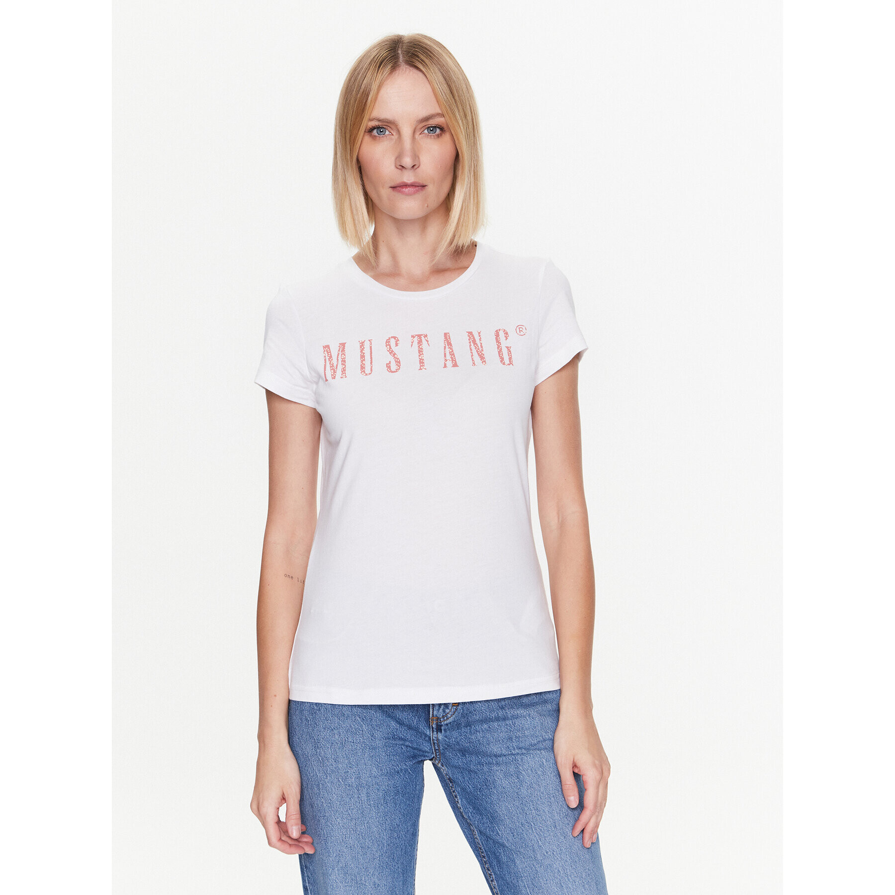 Mustang Tricou Alexia C Print 1013620 Alb Regular Fit - Pled.ro