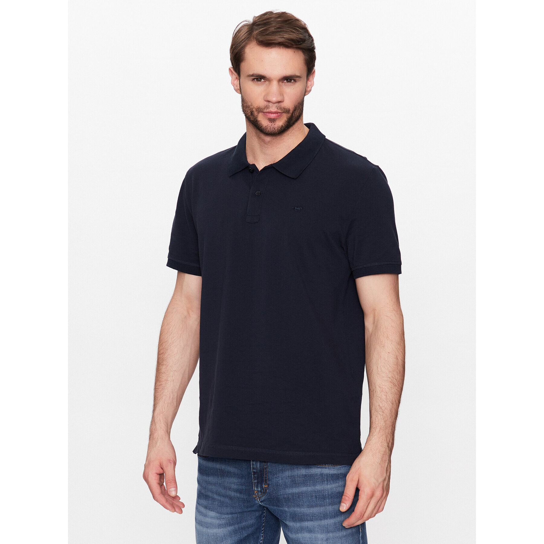 Mustang Tricou polo 1008810 Bleumarin Regular Fit - Pled.ro