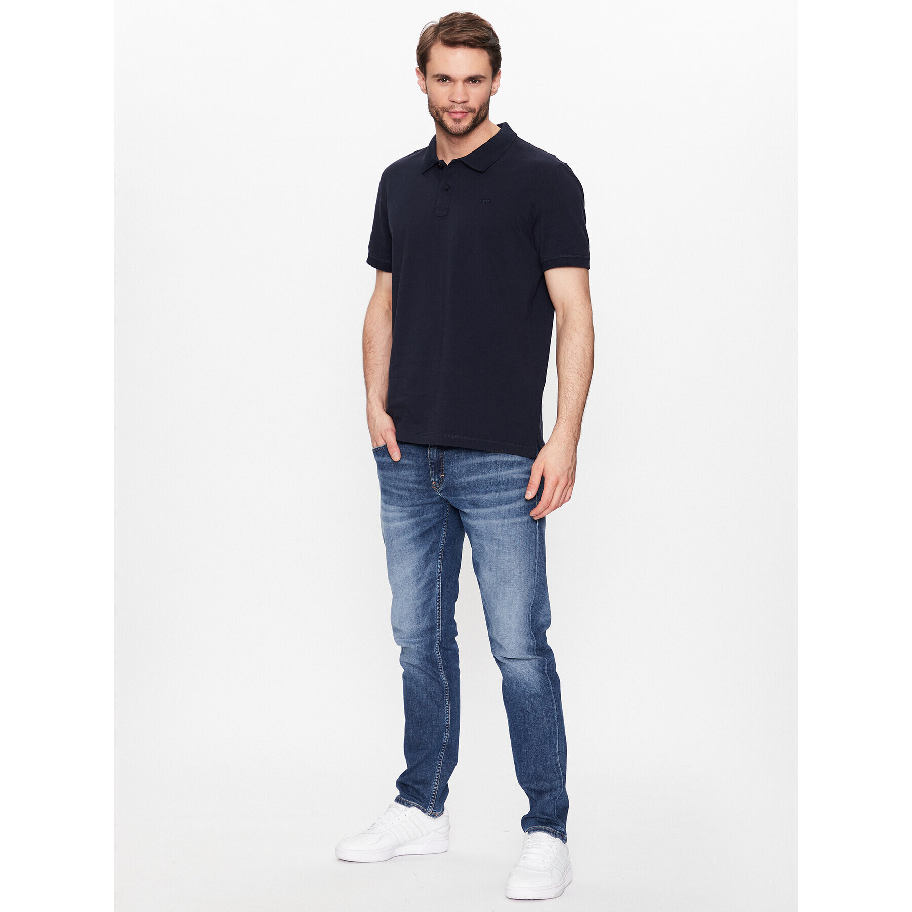 Mustang Tricou polo 1008810 Bleumarin Regular Fit - Pled.ro