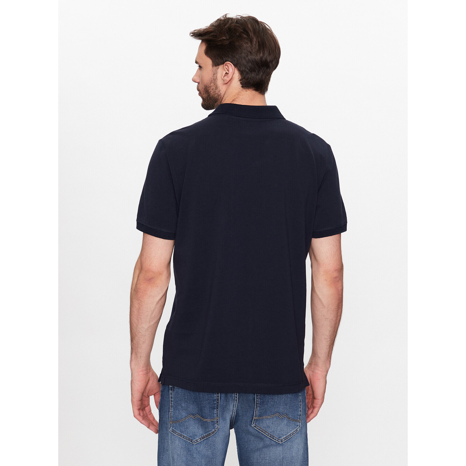 Mustang Tricou polo 1008810 Bleumarin Regular Fit - Pled.ro