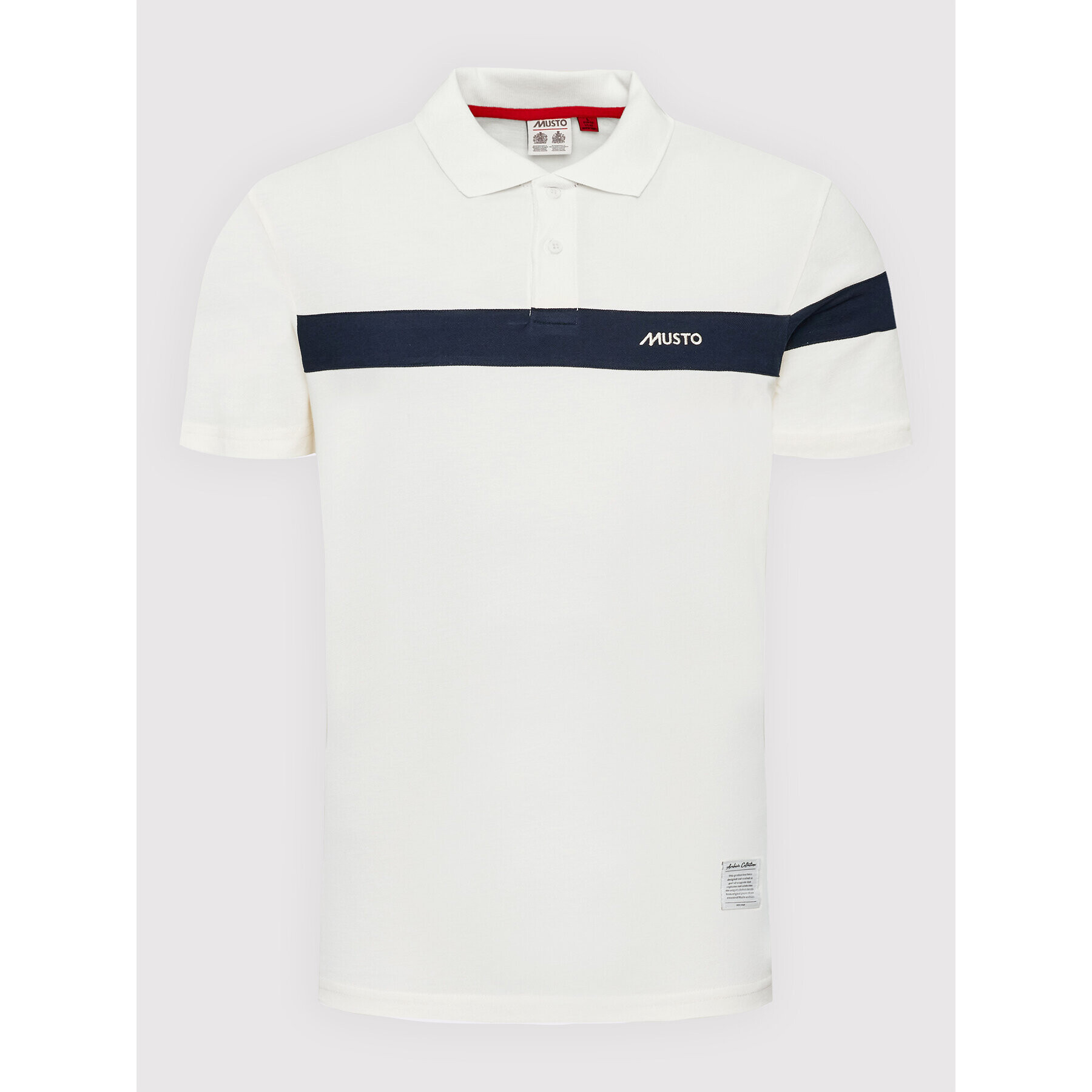 Musto Tricou polo 82157 Alb Regular Fit - Pled.ro