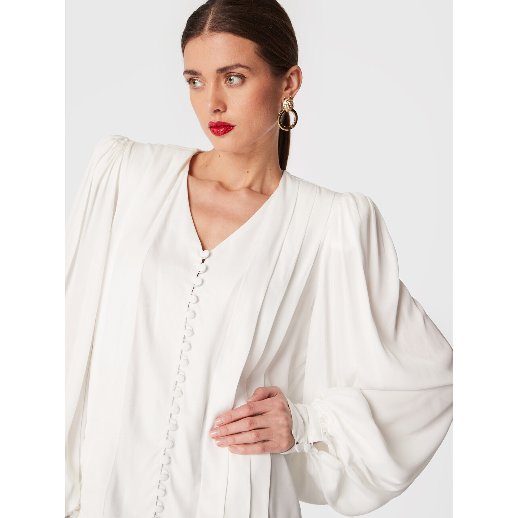 MVP Wardrobe Bluză Manhattan MVPI2CA081.0VI0114 Alb Oversize - Pled.ro