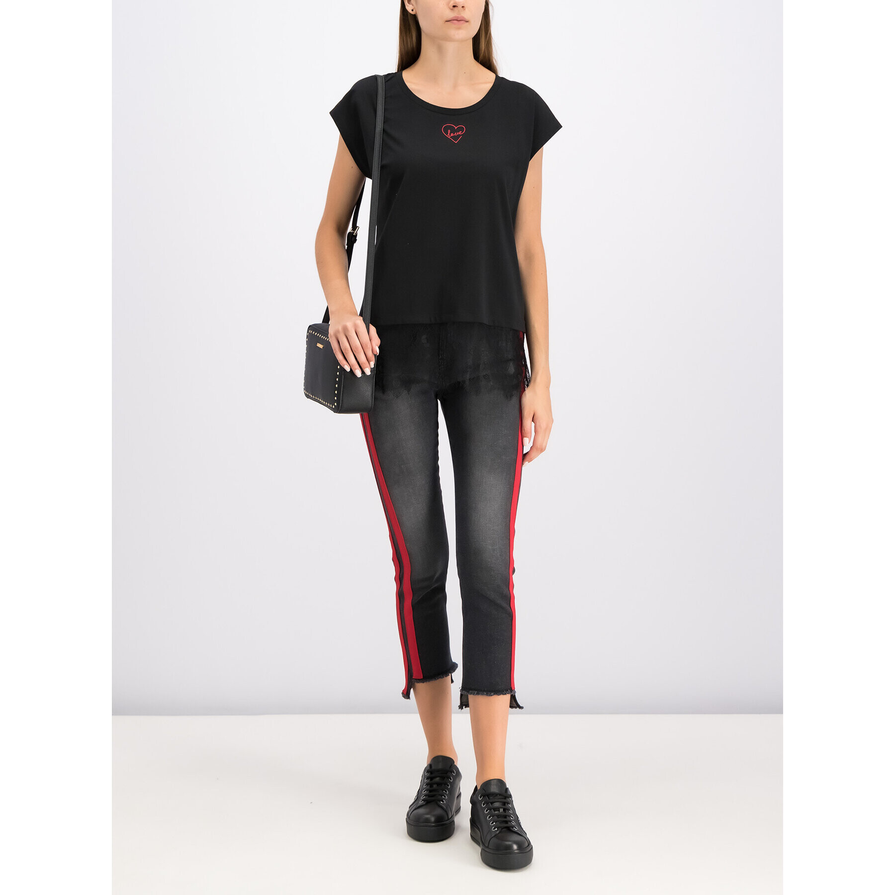 My Twin Tricou 192MP2431 Negru Regular Fit - Pled.ro