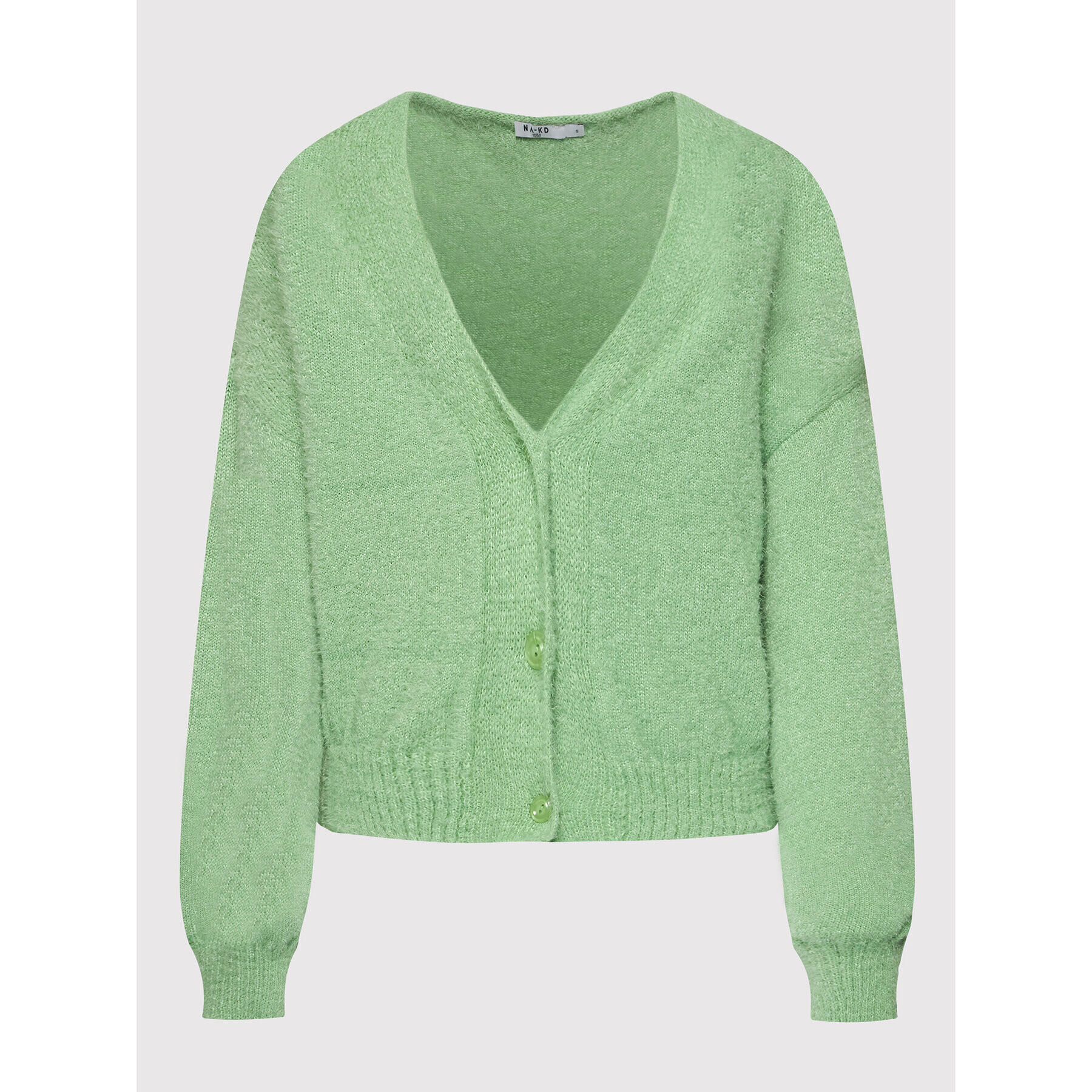 NA-KD Cardigan Knitted 1018-008608-1433-003 Verde Oversize - Pled.ro